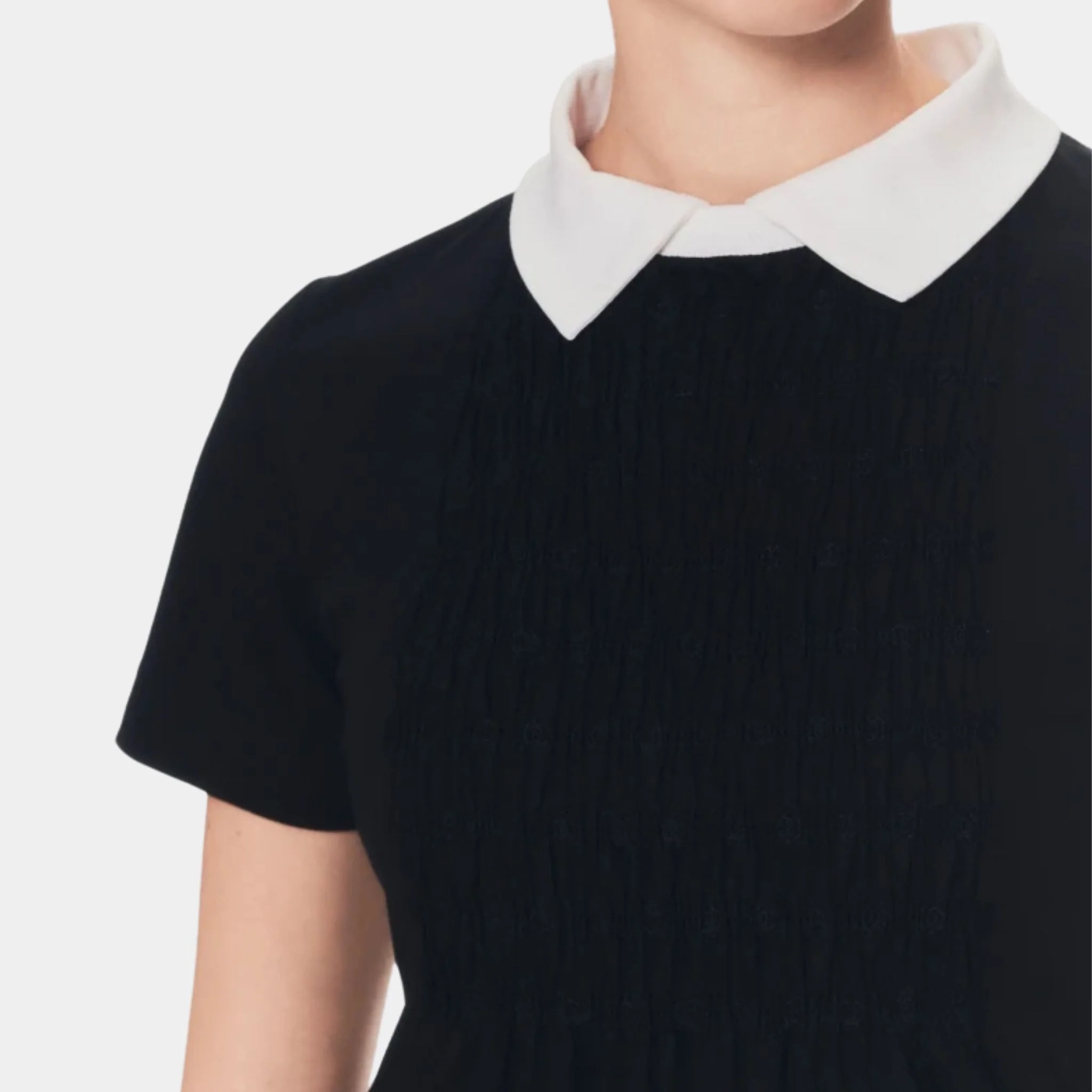 T-Shirt Cotton Black and White - Image 3