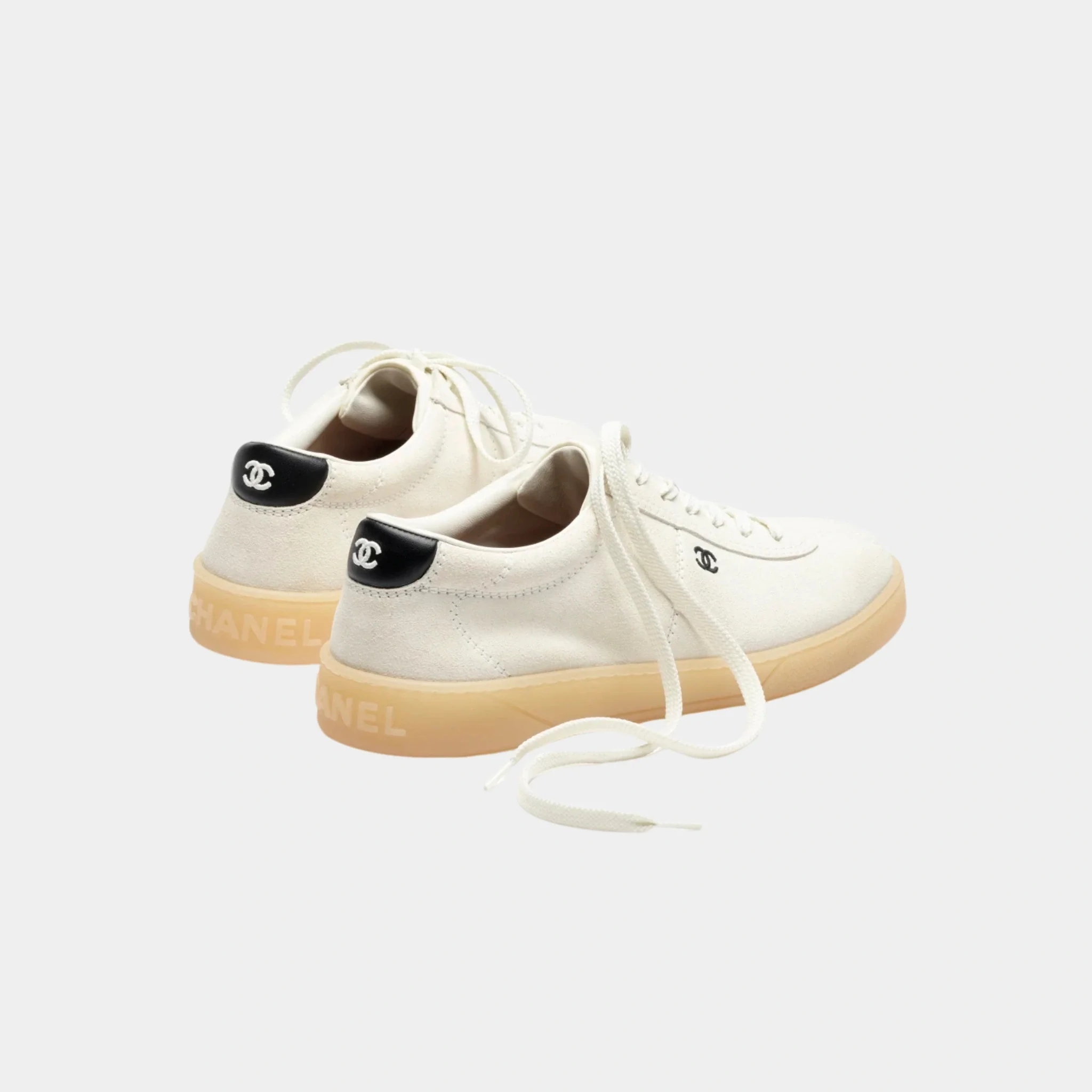 Trainers in Velvet Calfskin & Calfskin - Image 2