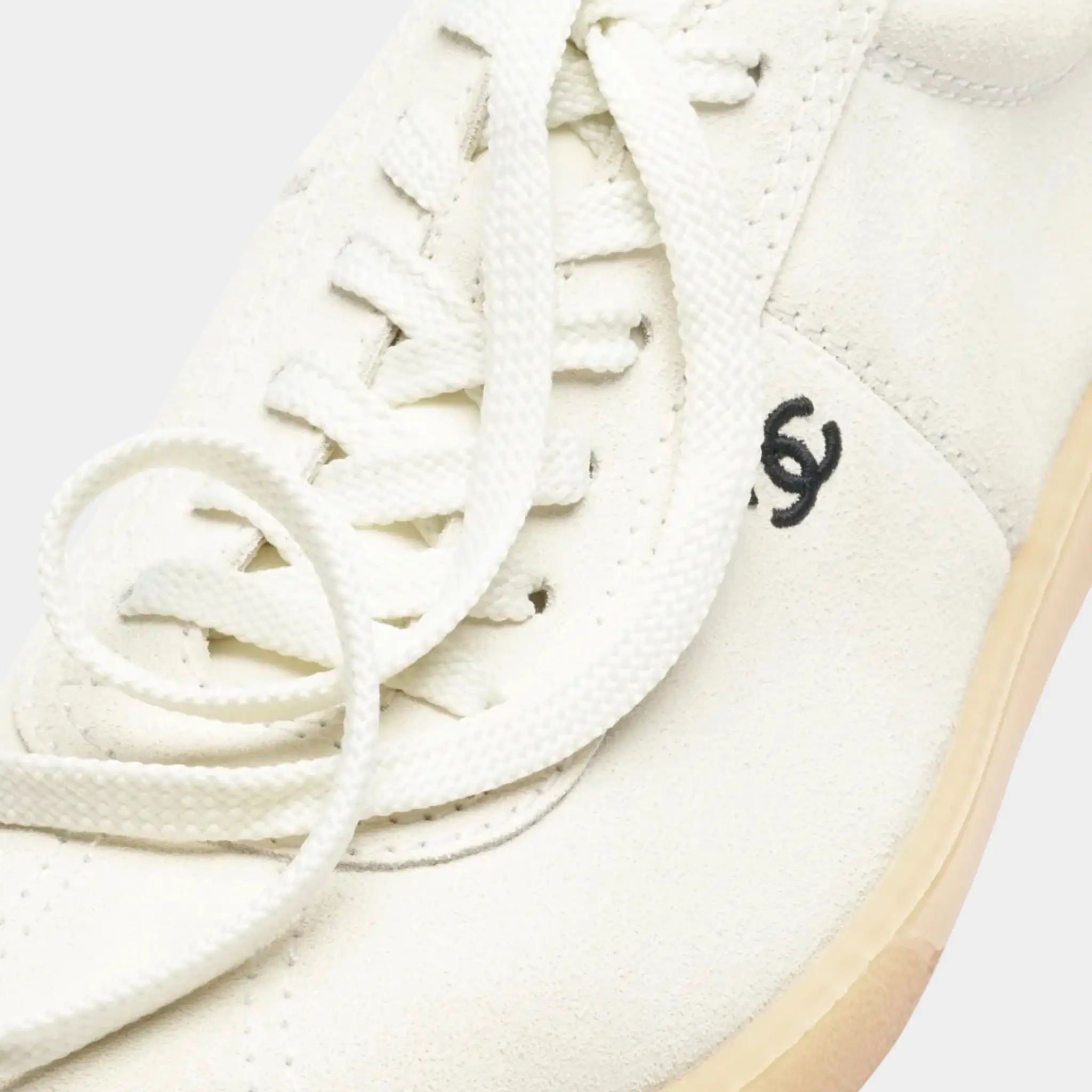 Trainers in Velvet Calfskin & Calfskin - Image 3