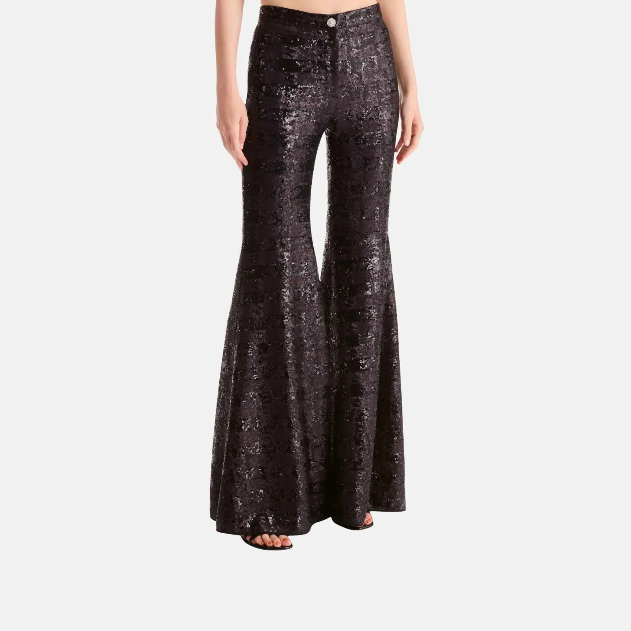Trousers in Mixed Fibers and Sequins