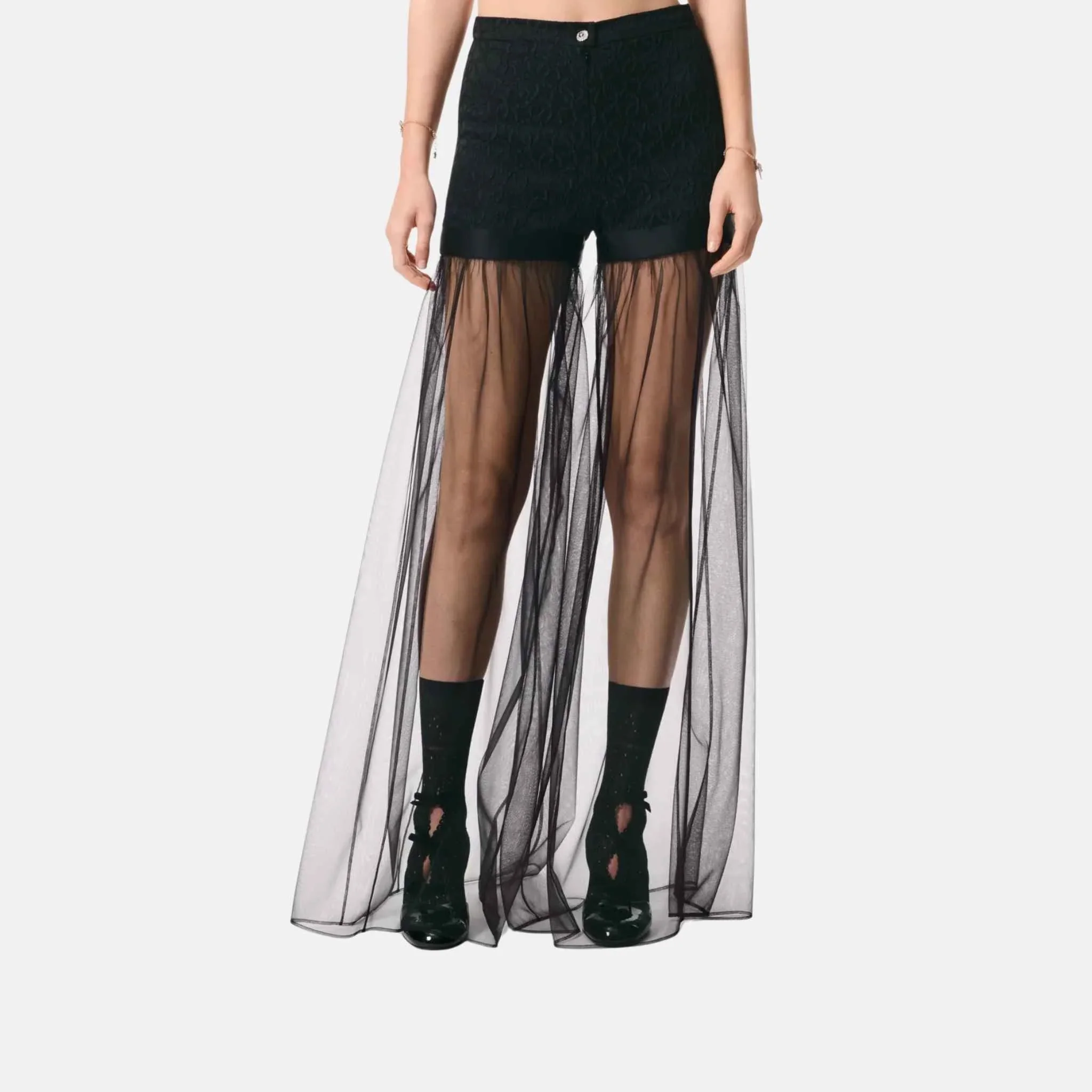 Trousers Silk Crepe Jacquard