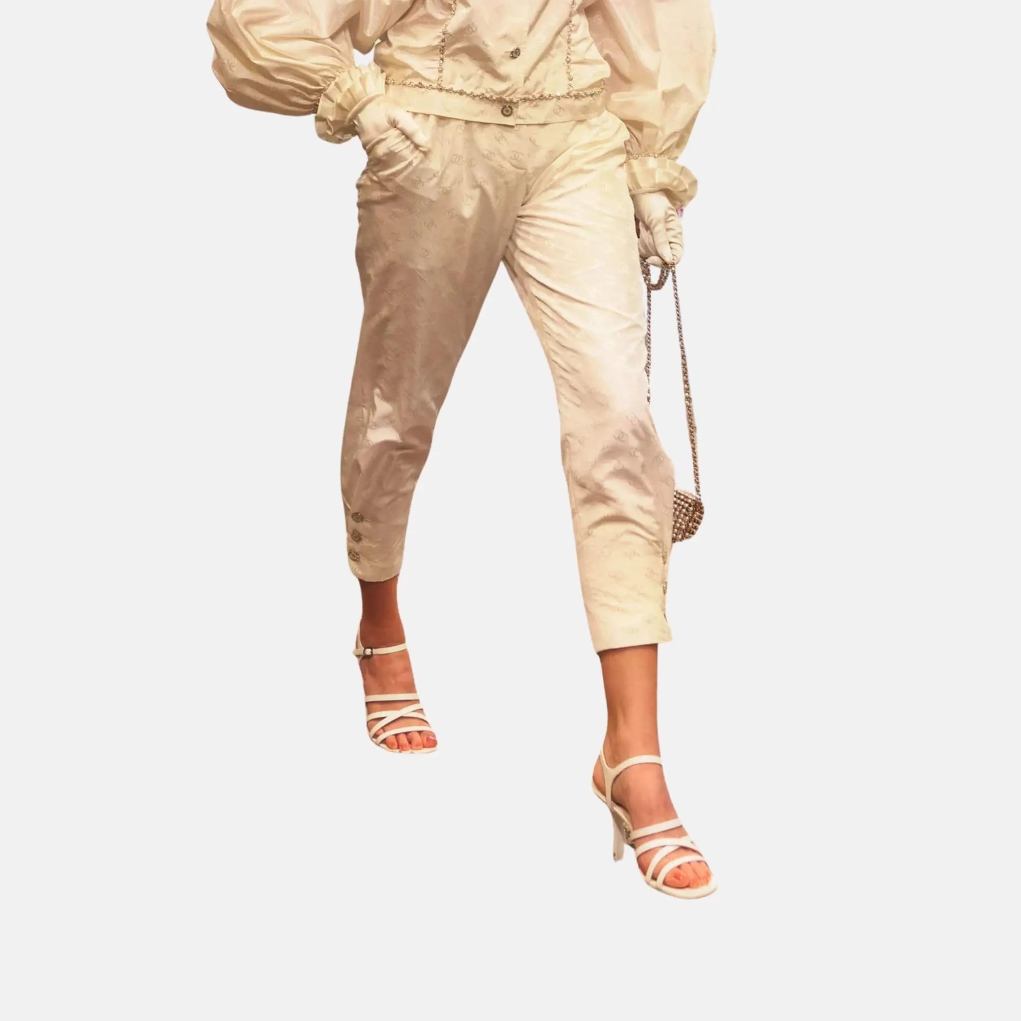 Trousers in Silk Taffeta