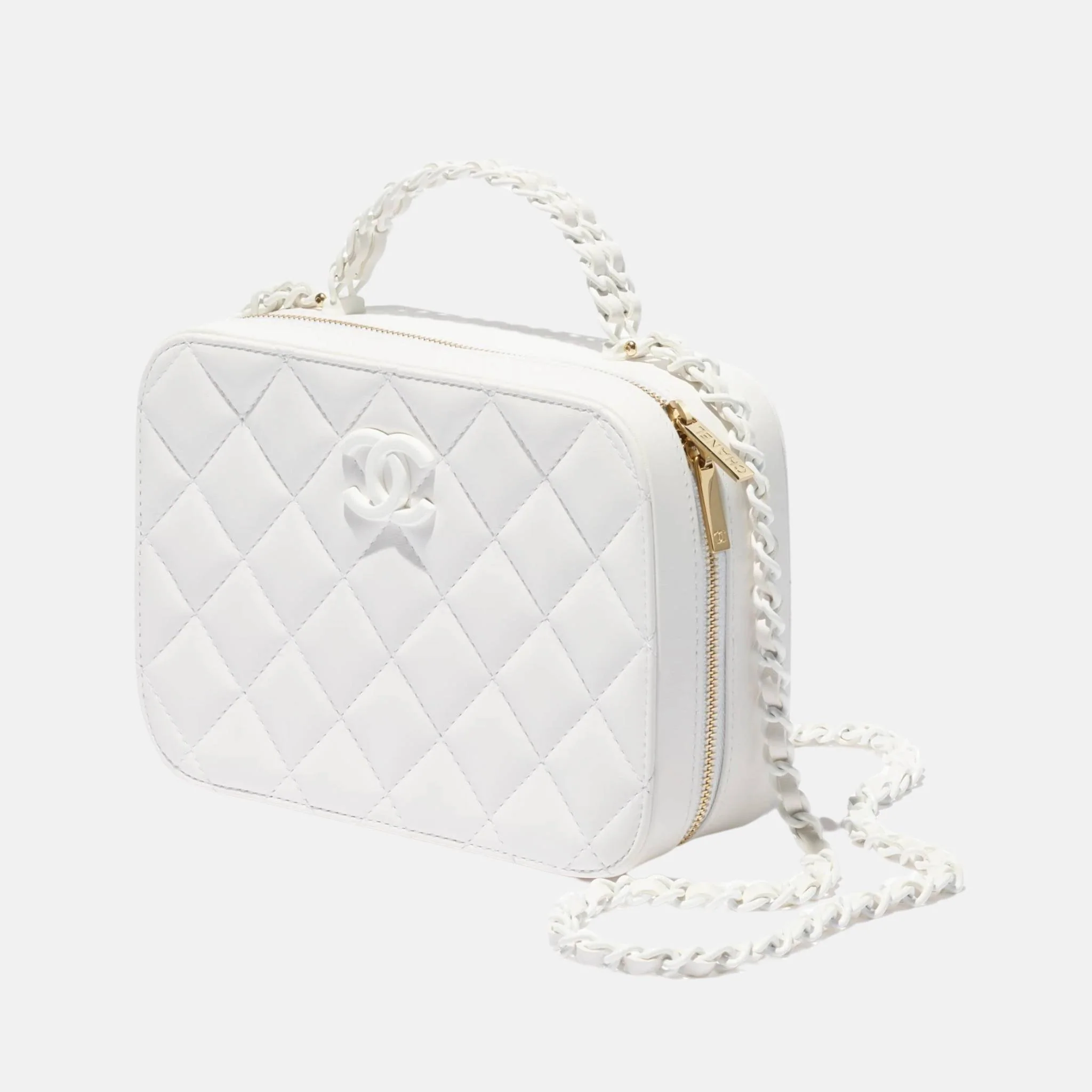 Vanity Case In Lambskin & Lacquered Metal