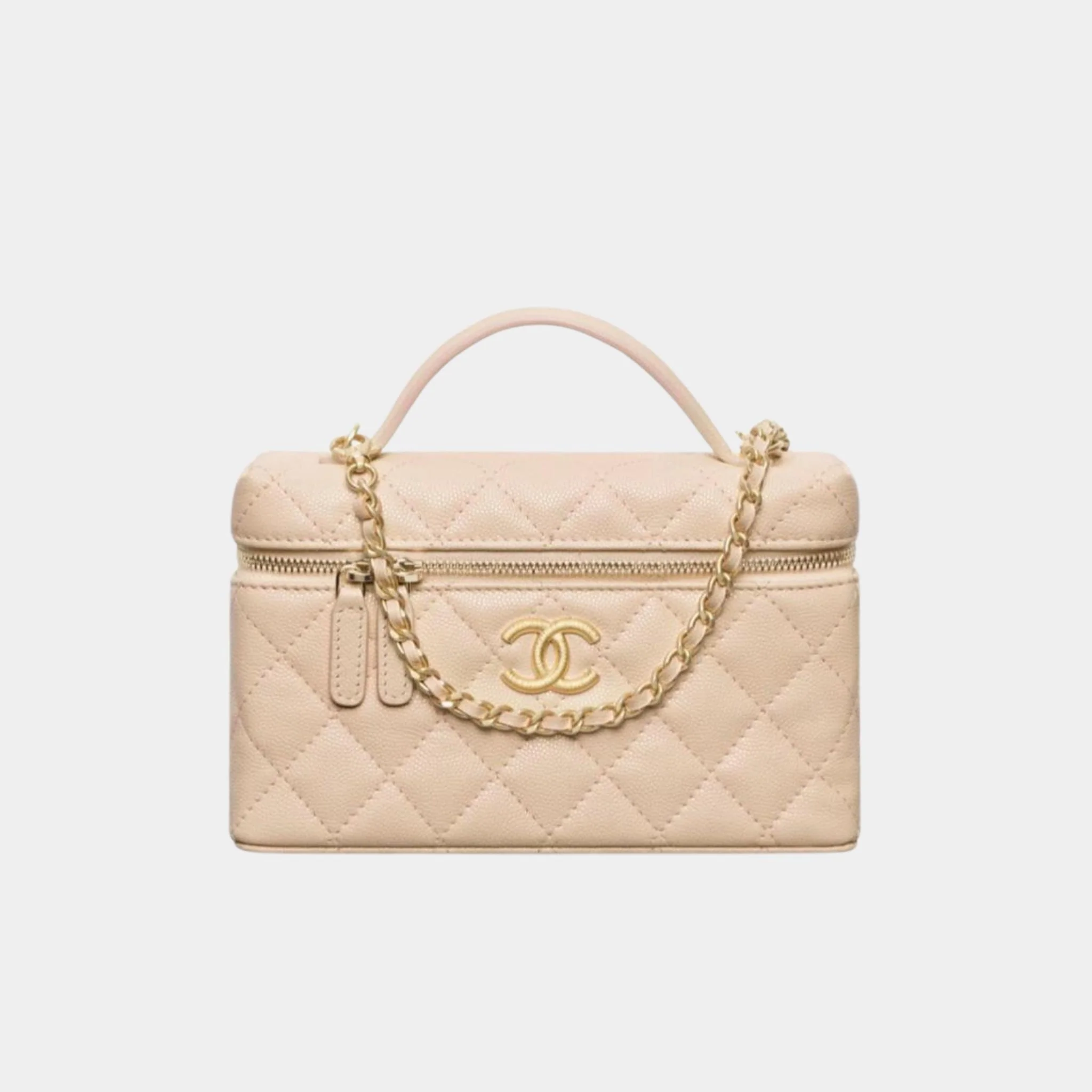 Vanity with Chain in Grained Shiny Calfskin - Image 5