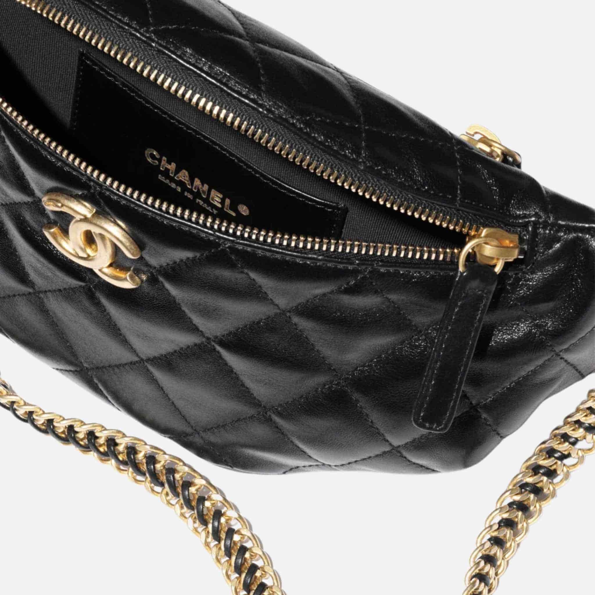 Waist Bag In Shiny Lambskin & Tone Metal - Image 2