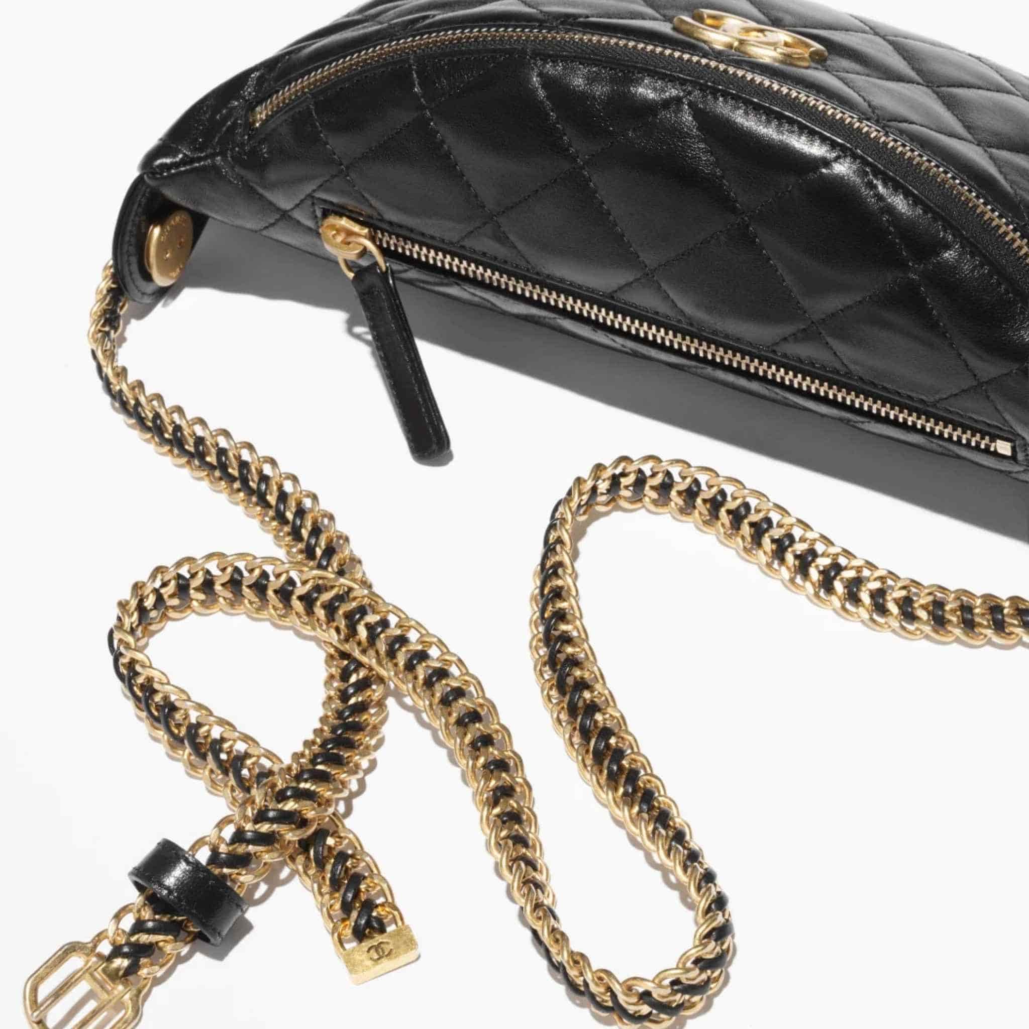 Waist Bag In Shiny Lambskin & Tone Metal - Image 3