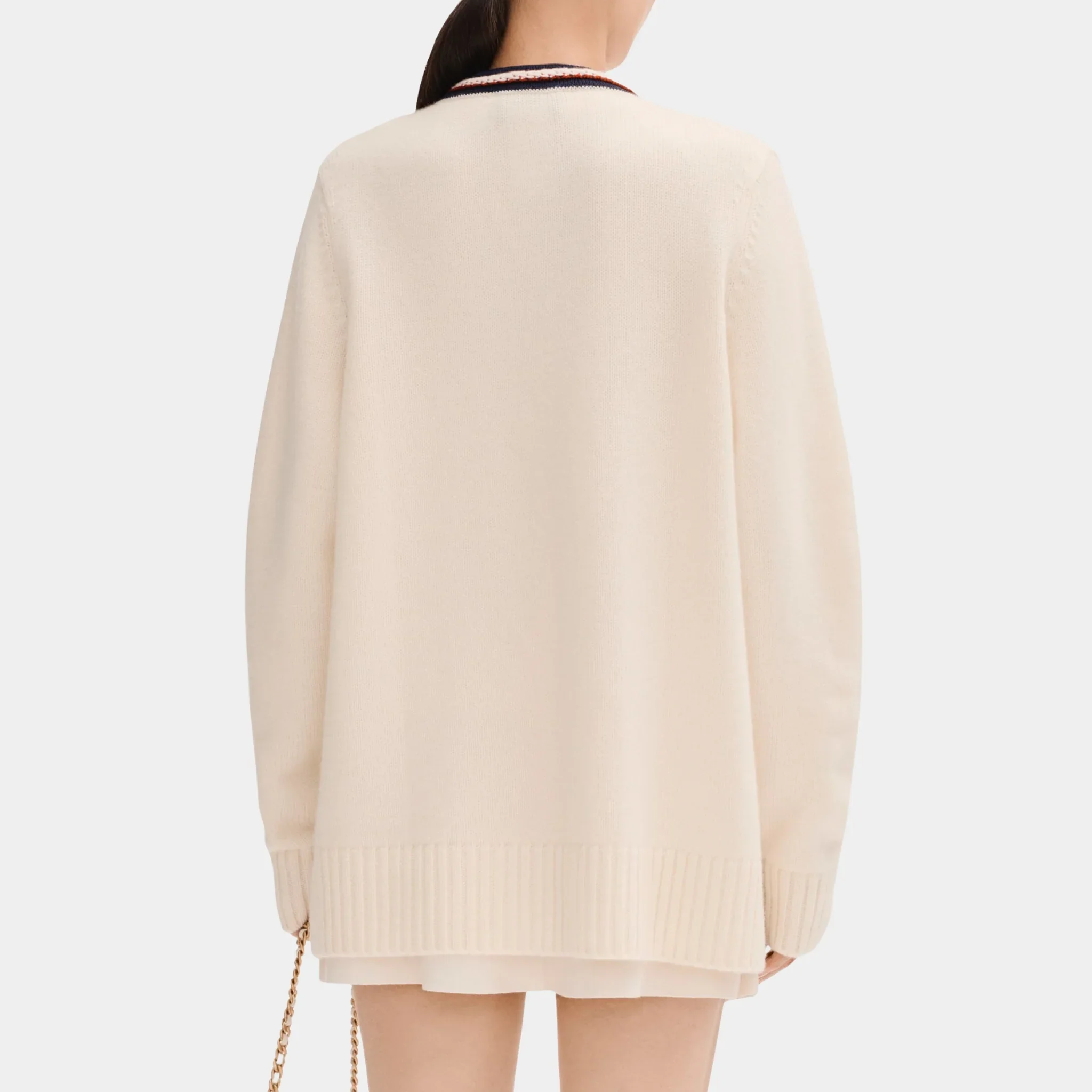 White Cardigan in Cashmere - Image 2