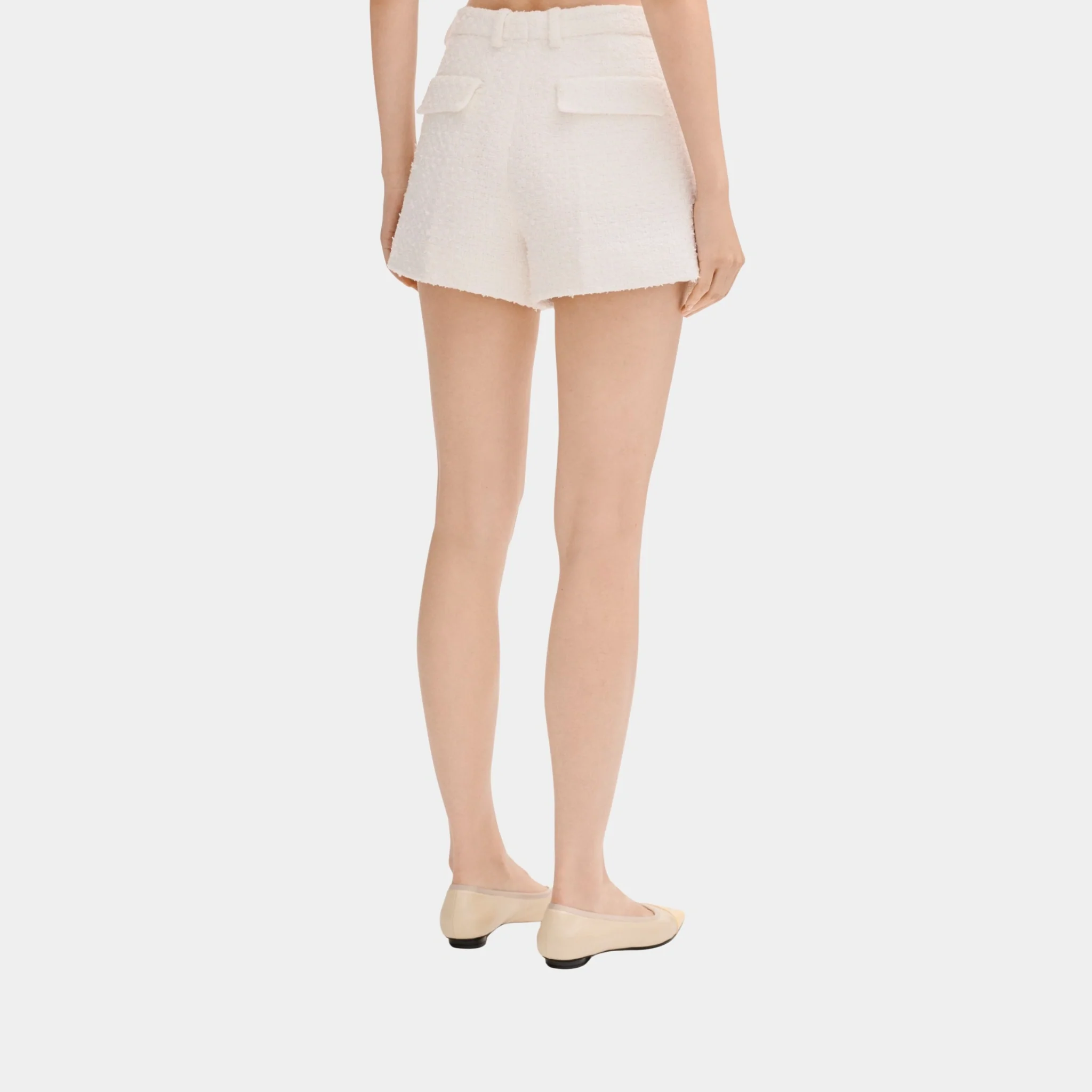 White Shorts in Tweed - Image 2