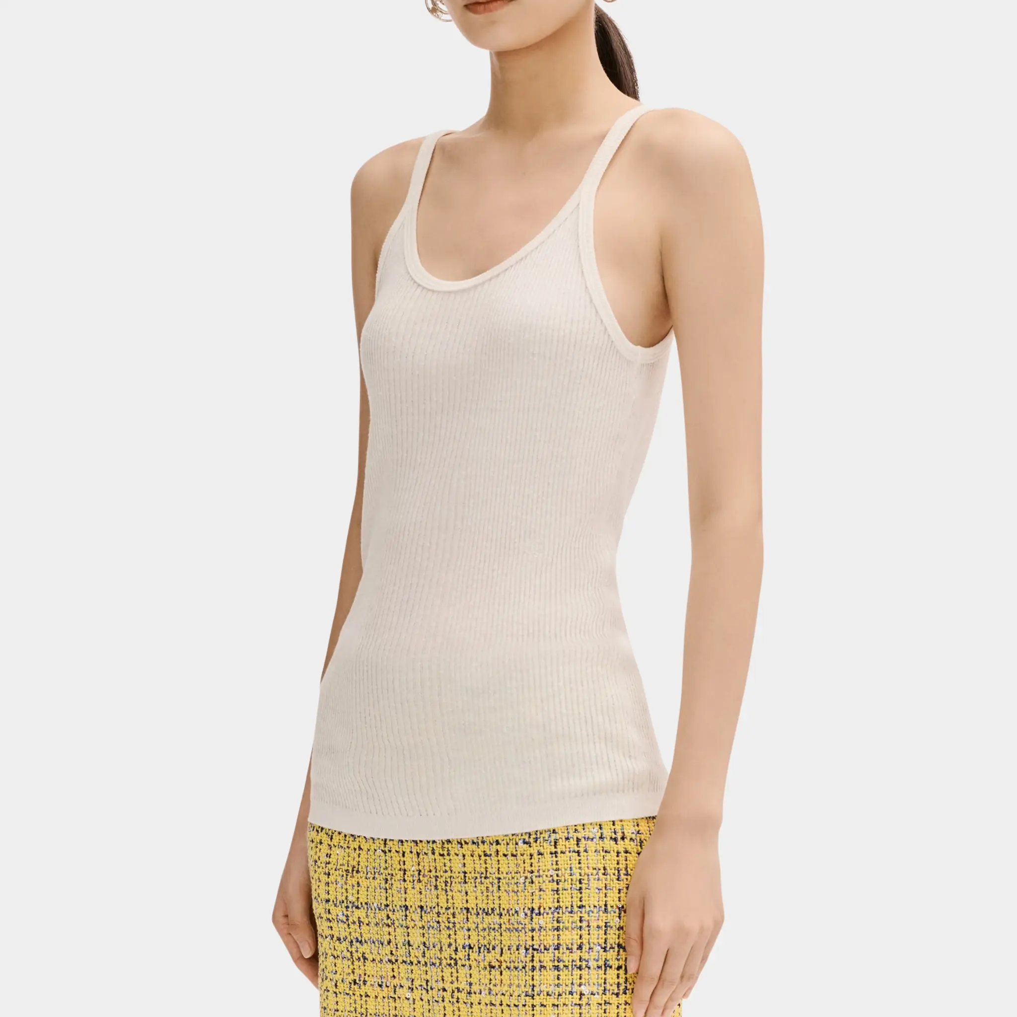 White Top in Linen and Cotton