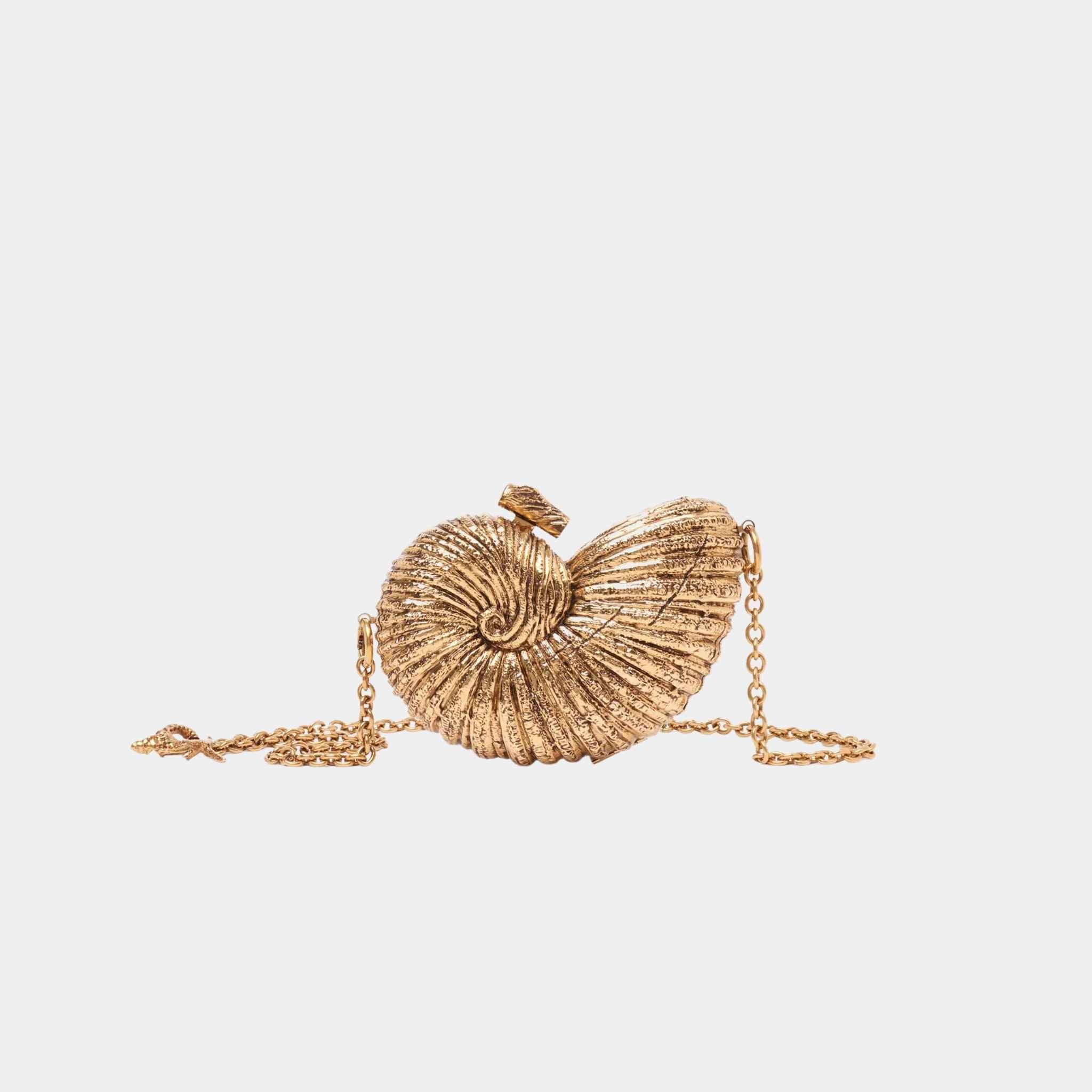 Sea Treasures Shell Minaudière in Metal