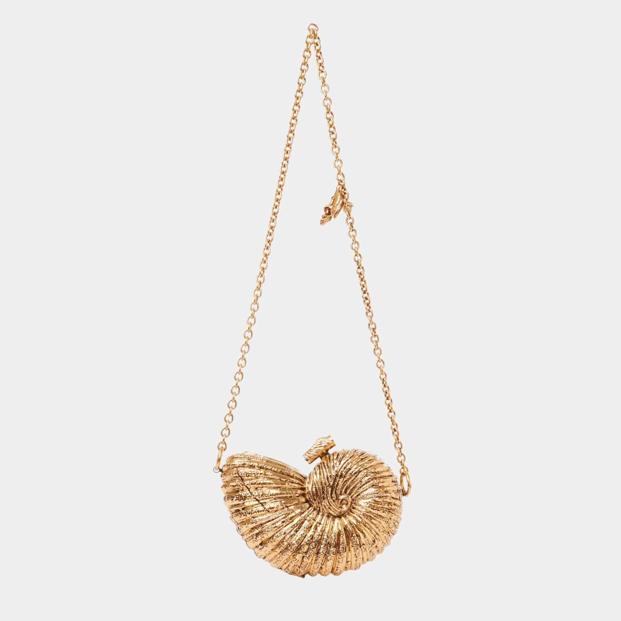 Sea Treasures Shell Minaudière in Metal - Image 2