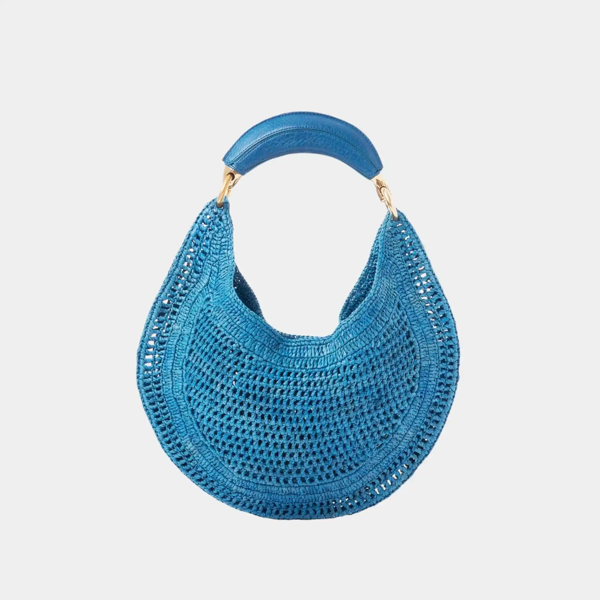 Summer Banana Hobo Bag in Raffia - Image 4
