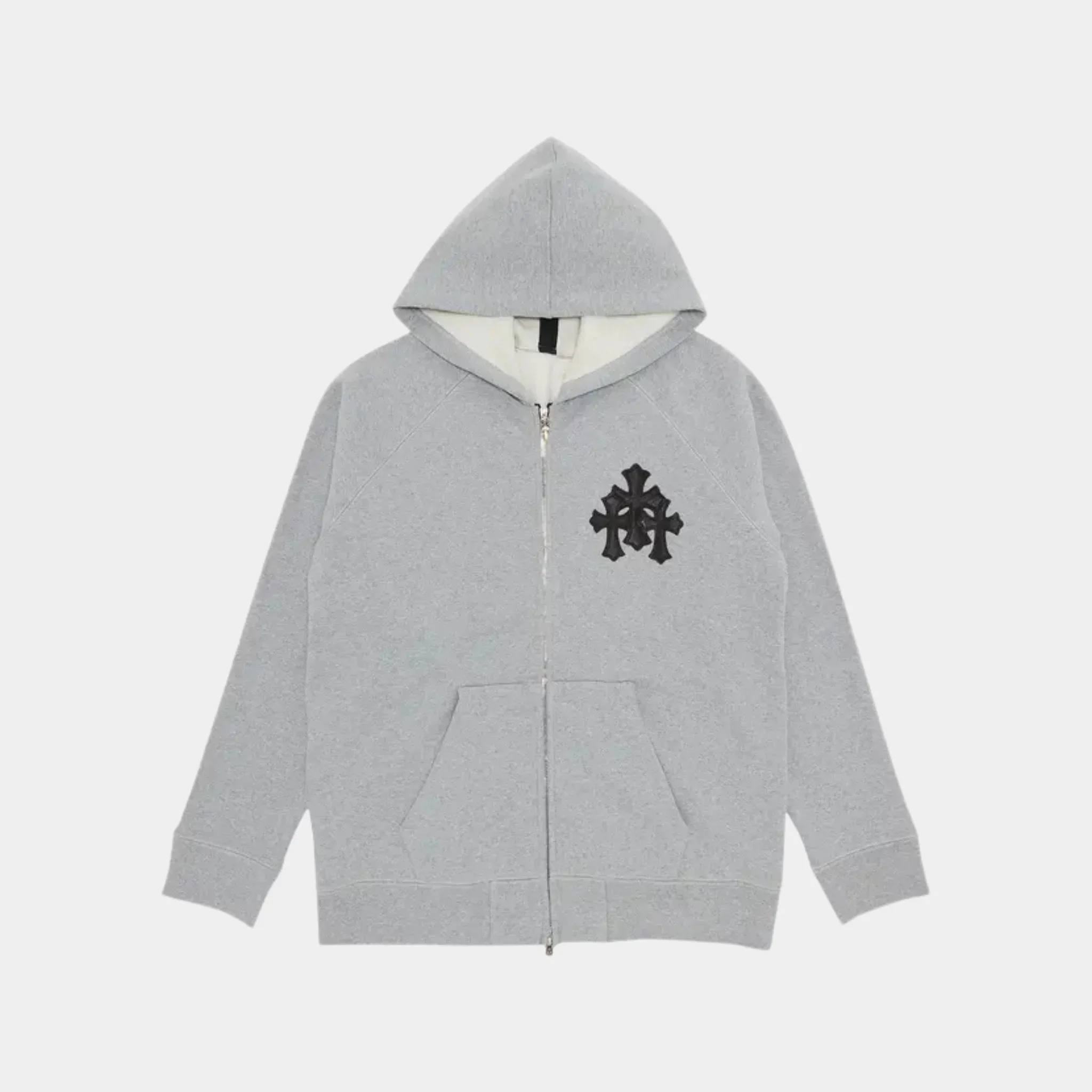 Leather Cross Logo Hoodie - Image 3