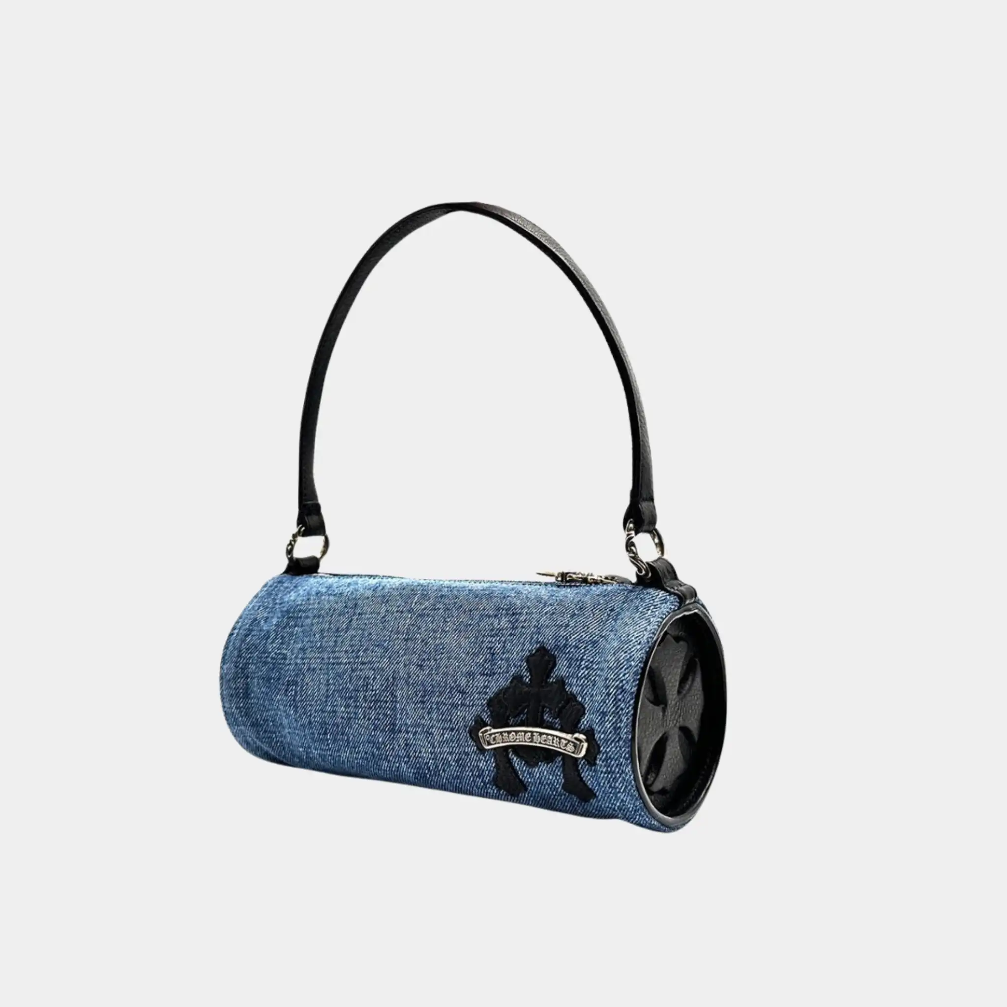 Mini JoJo Bag in Denim & Black - Image 2