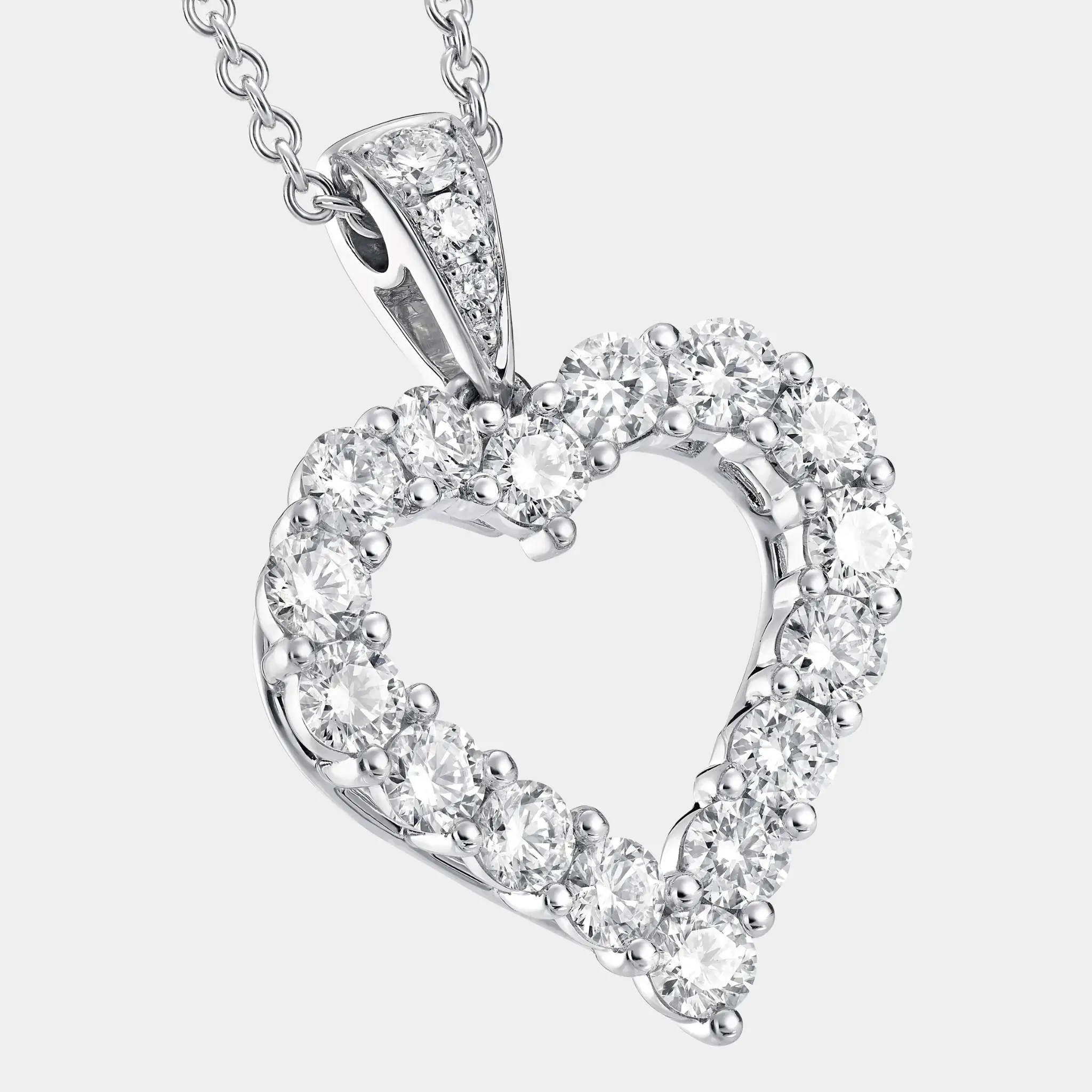 Classic Graff Diamond Heart Silhouette Pendant - Image 3