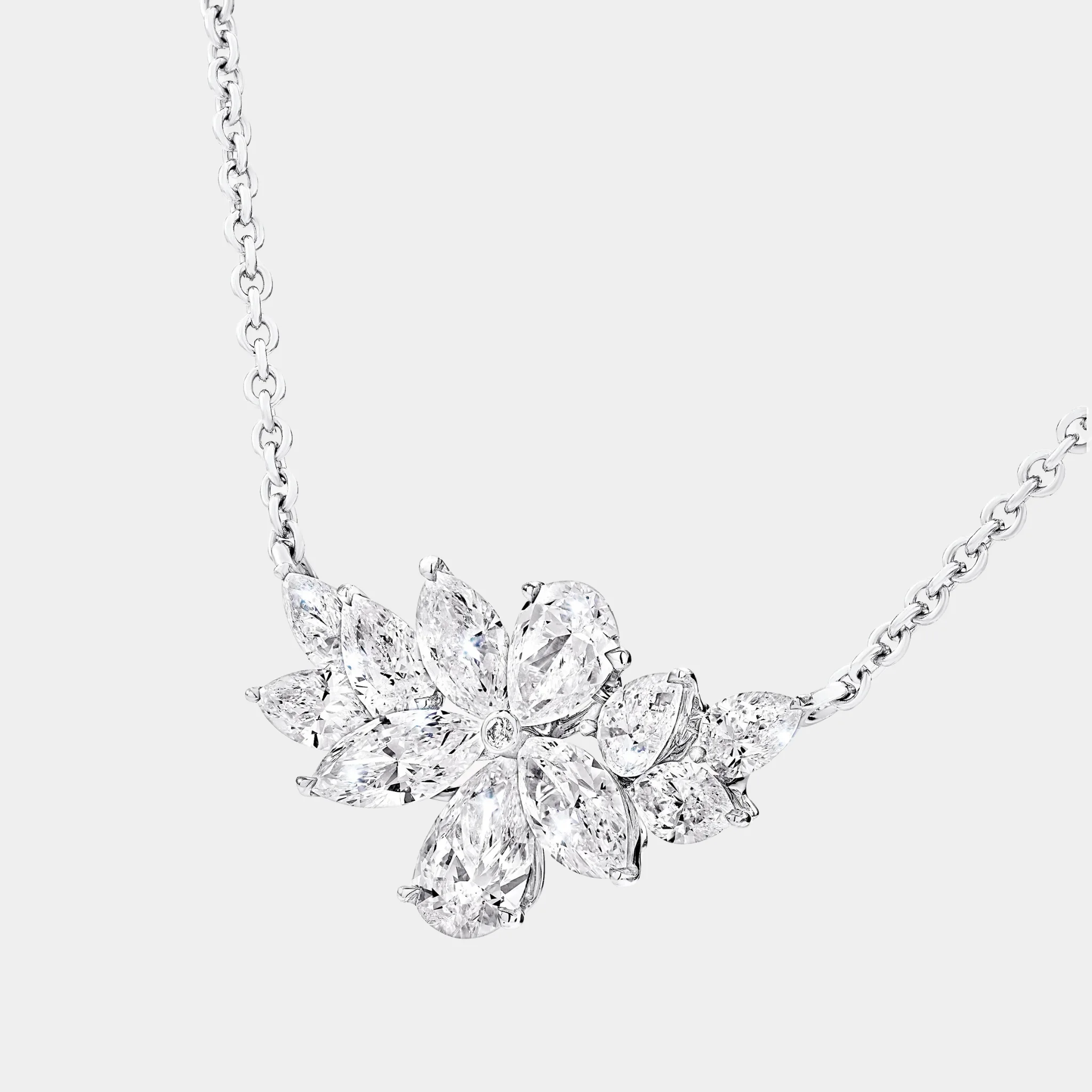Classic Graff Pear Shape and Marquise Cut Diamond Pendant - Image 3