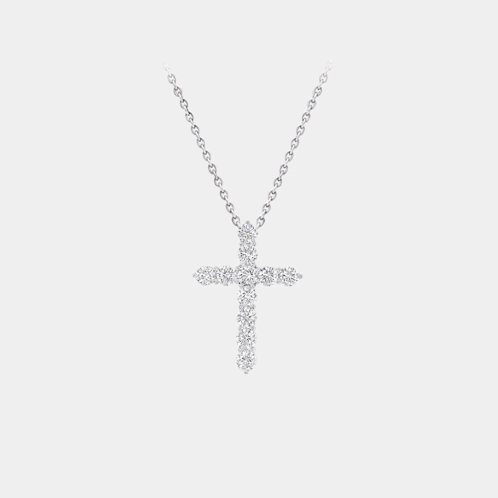 Classic Graff Round Diamond Cross Large Pendant