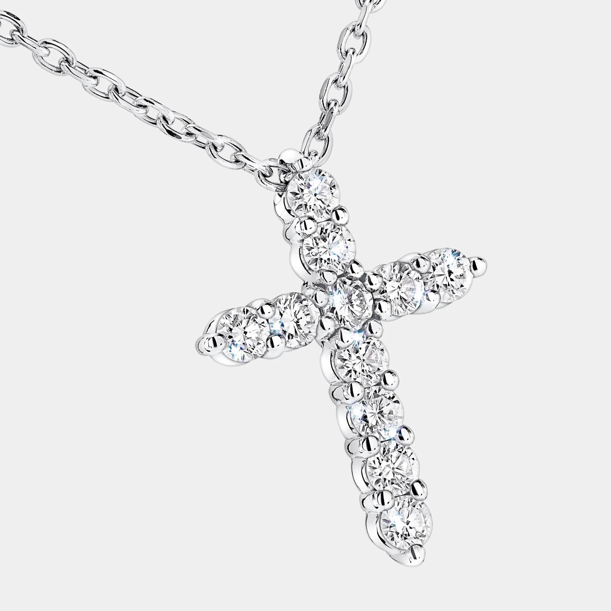 Classic Graff Round Diamond Cross Petite Pendant - Image 3