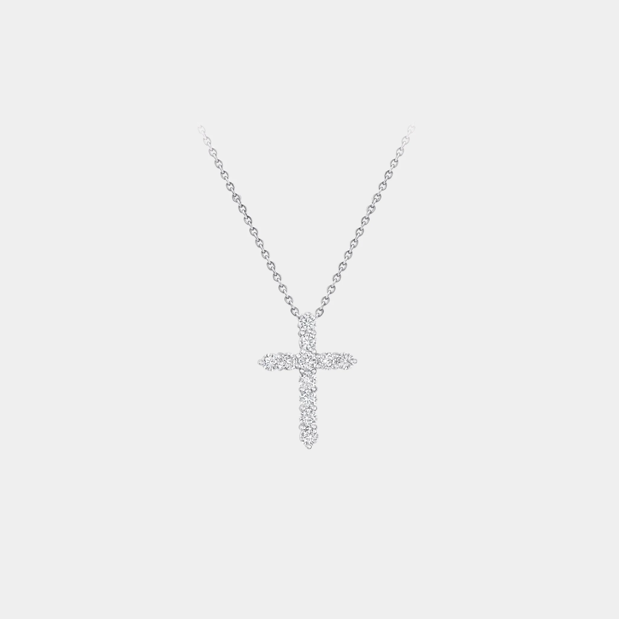 Classic Graff Round Diamond Cross Small Pendant