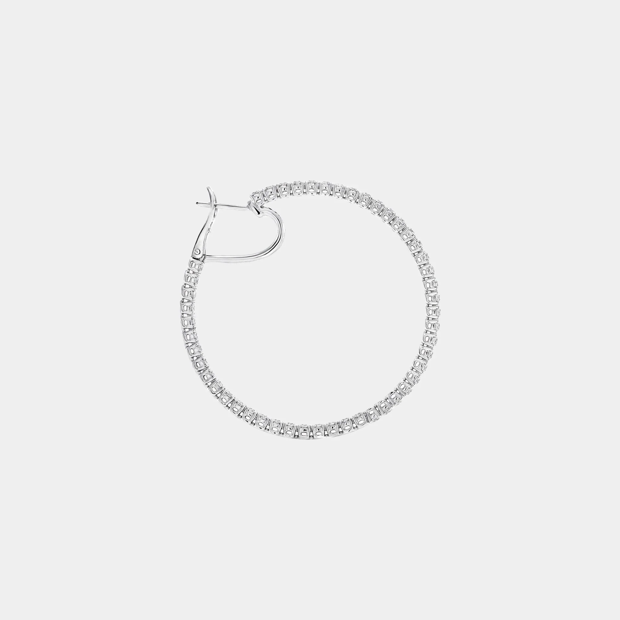 Classic Graff Round Diamond Large Hoop Earrings - Image 3