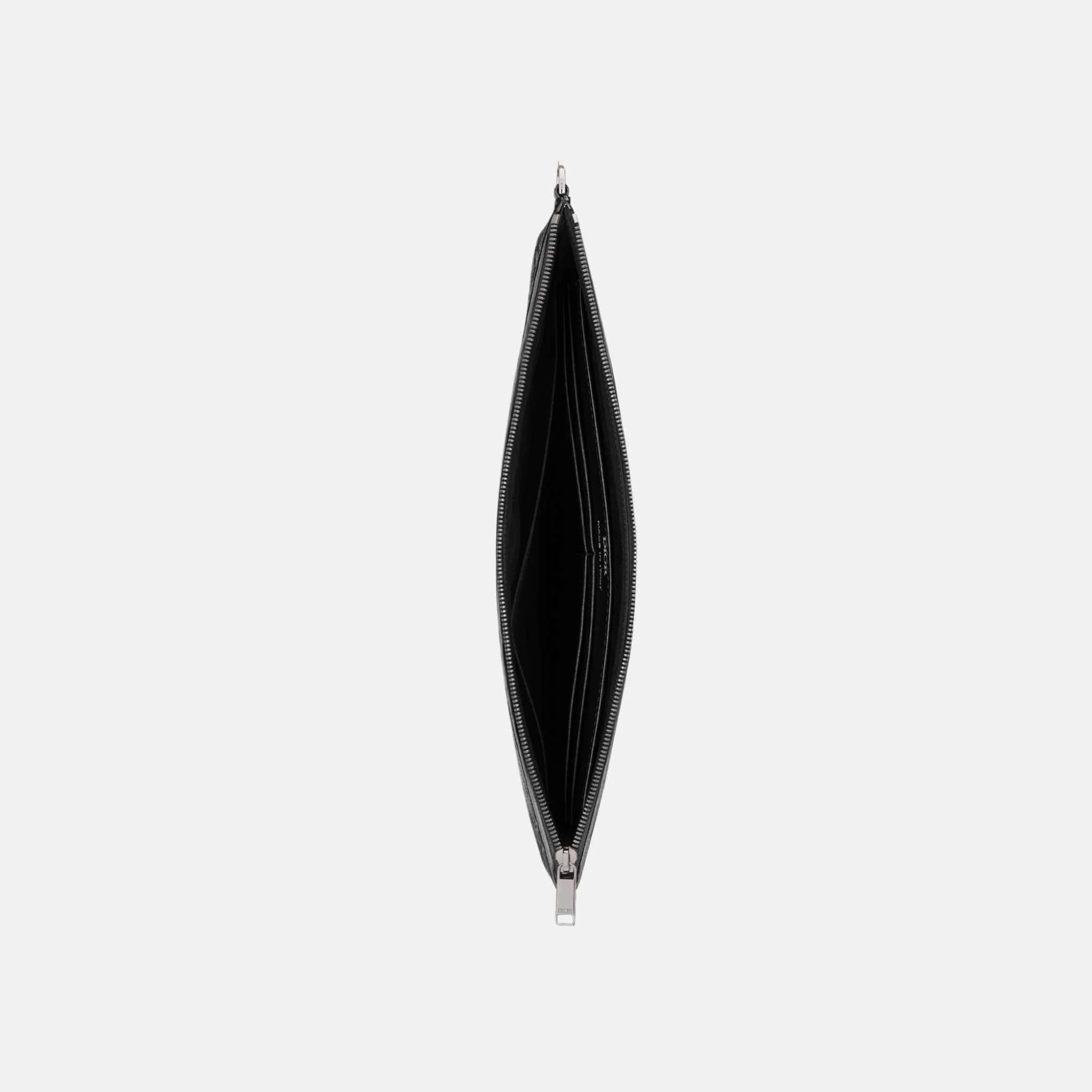 A4 Pouch Black Dior Gravity Leather And Black Grained Calfskin - Image 2