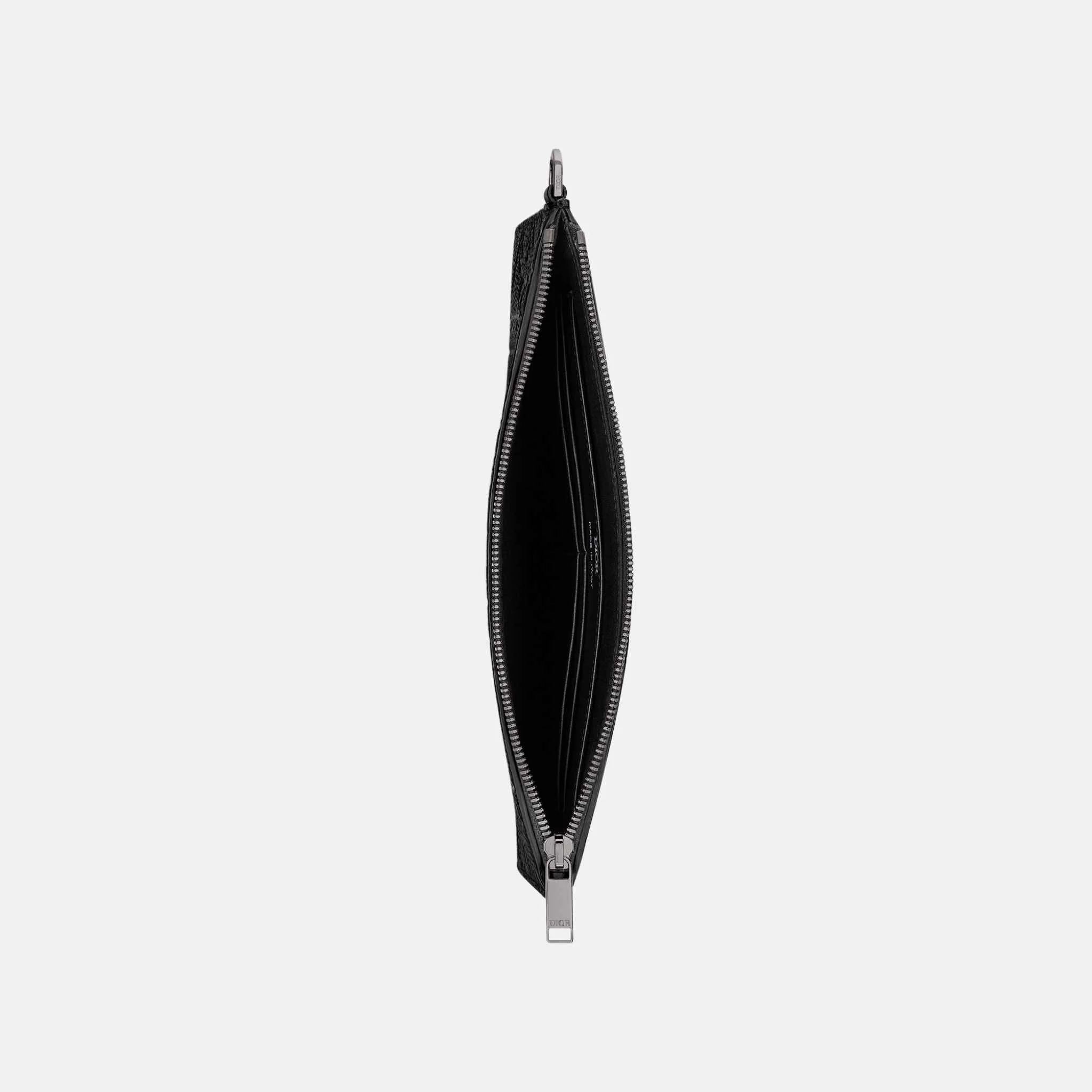 A5 Pouch Black Dior Gravity Leather and Black Grained Calfskin - Image 2