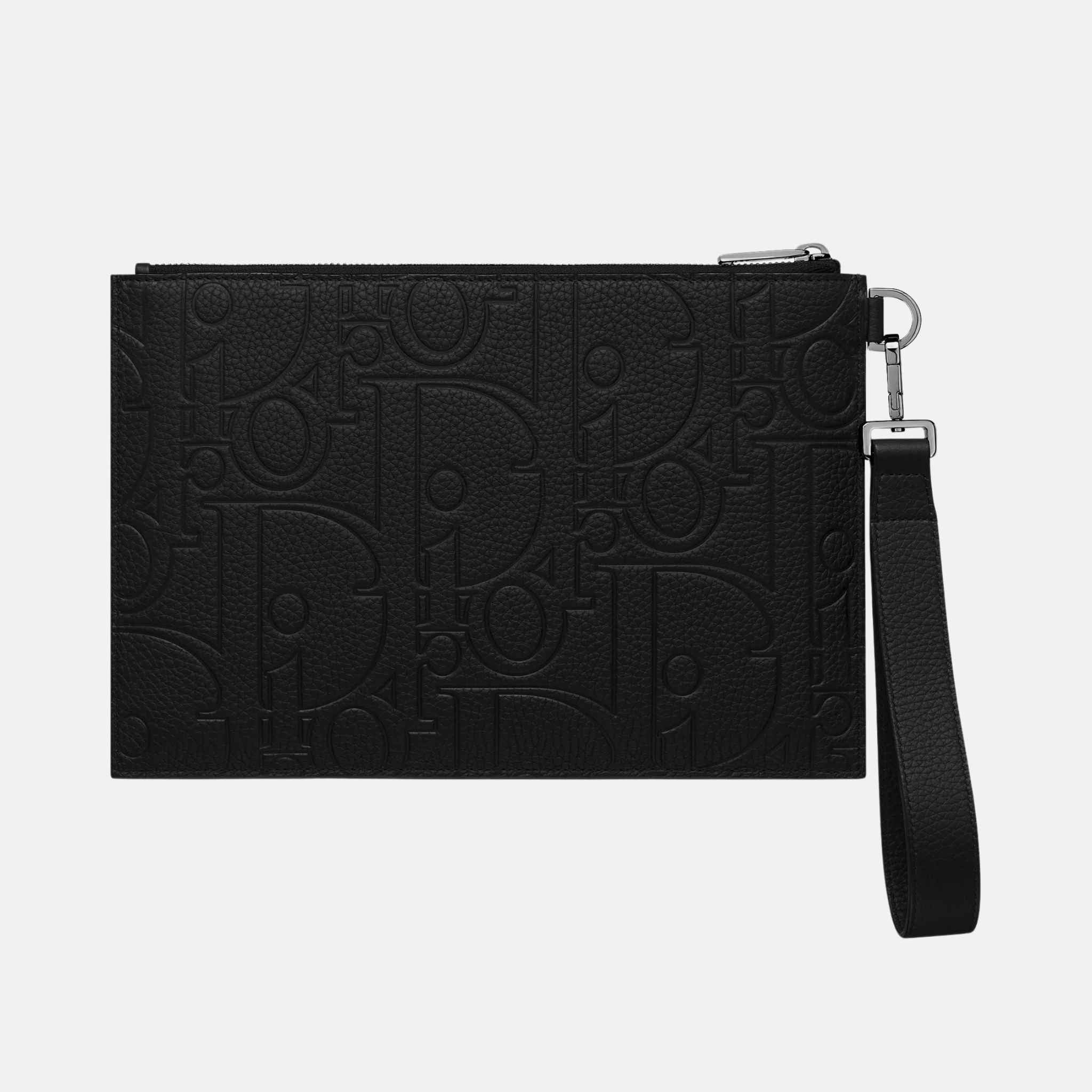 A5 Pouch Black Dior Gravity Leather and Black Grained Calfskin - Image 3