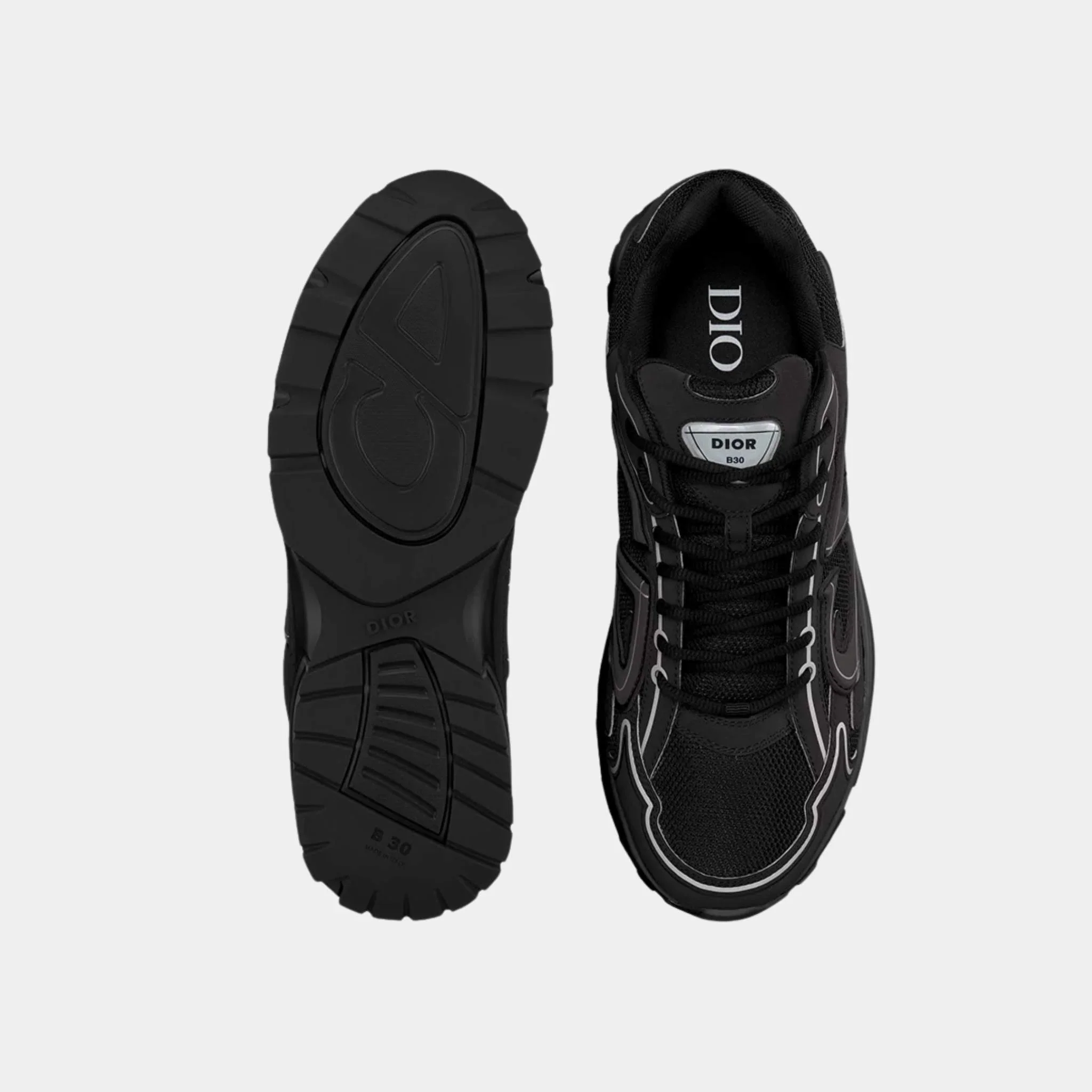 B30 Countdown Sneaker Black Mesh and Black Technical Fabric - Image 3