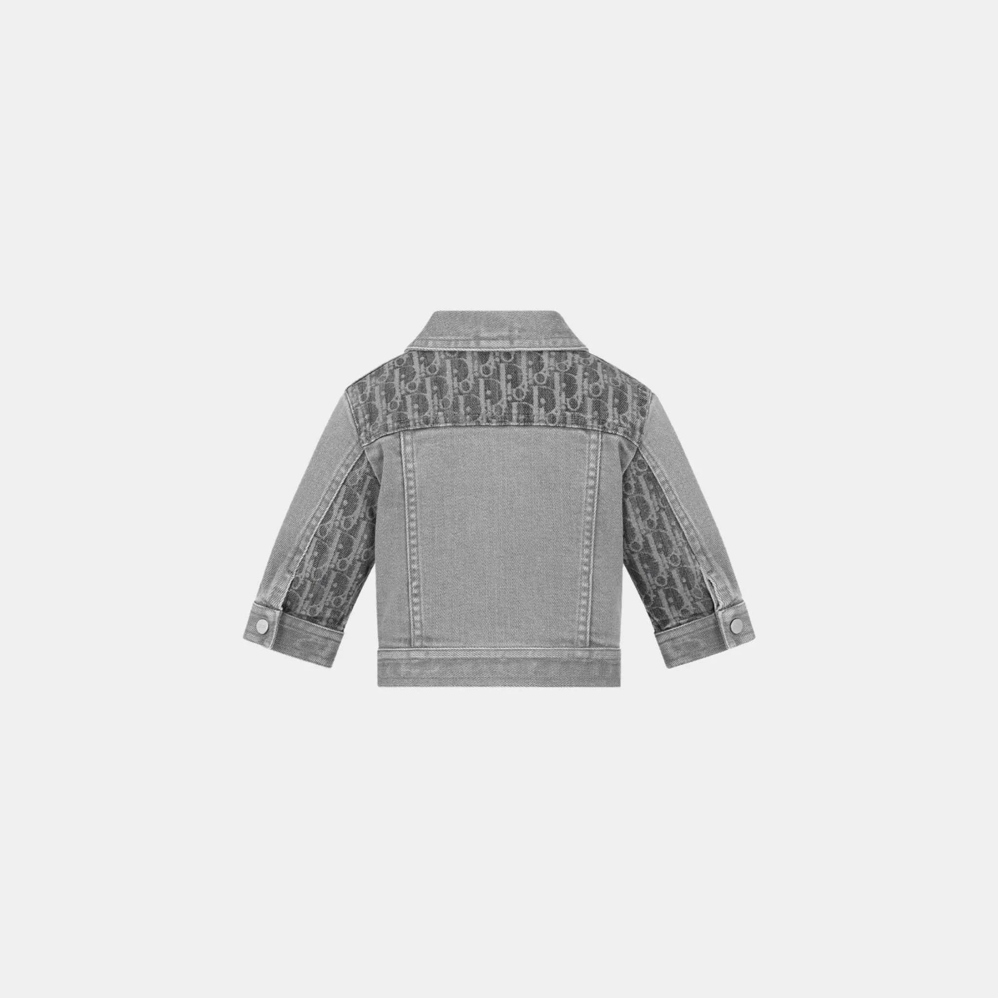 Baby Jacket Gray Dior Oblique Stonewashed Cotton Denim - Image 2