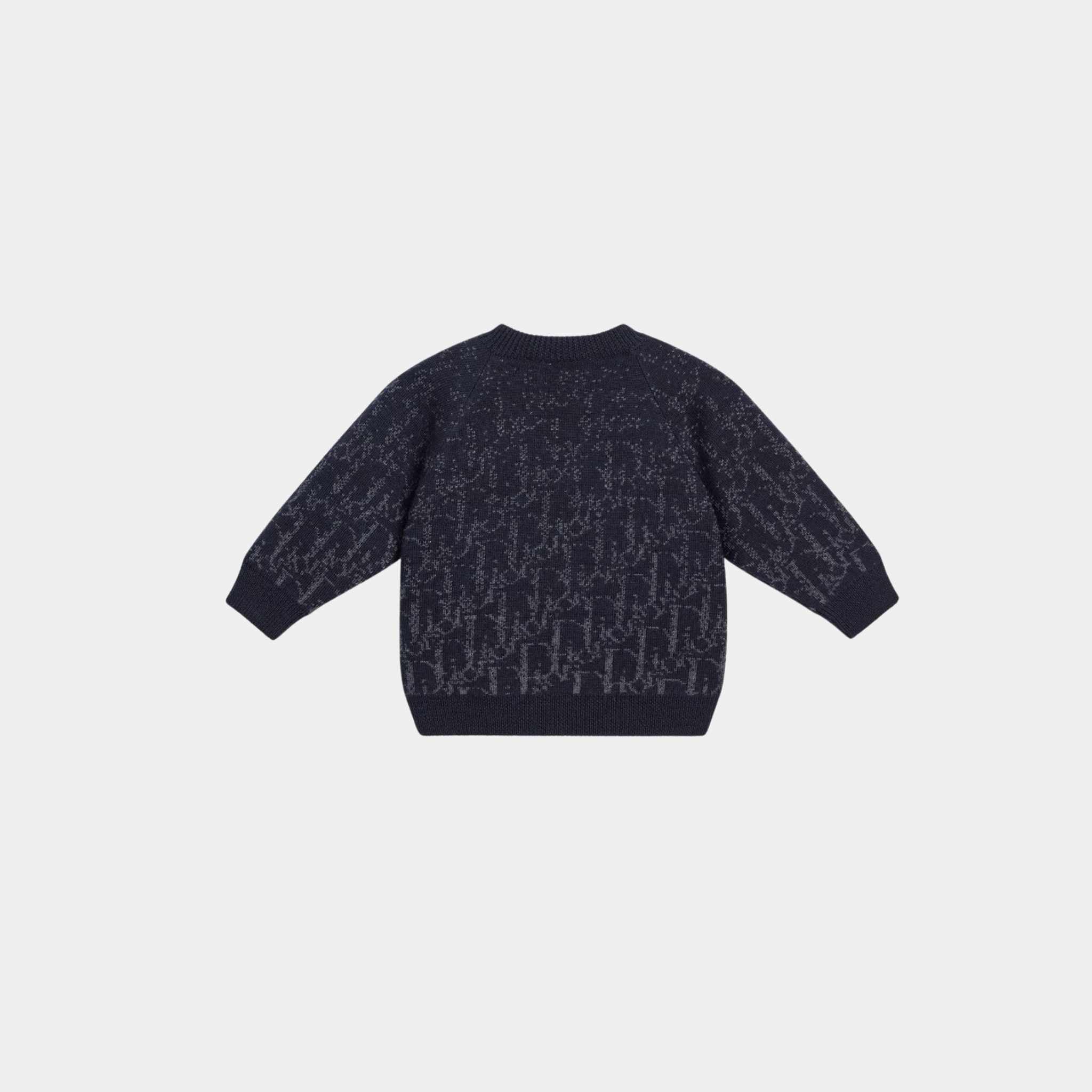 Baby Sweater Wool Knit with Dior Oblique Jacquard - Image 4