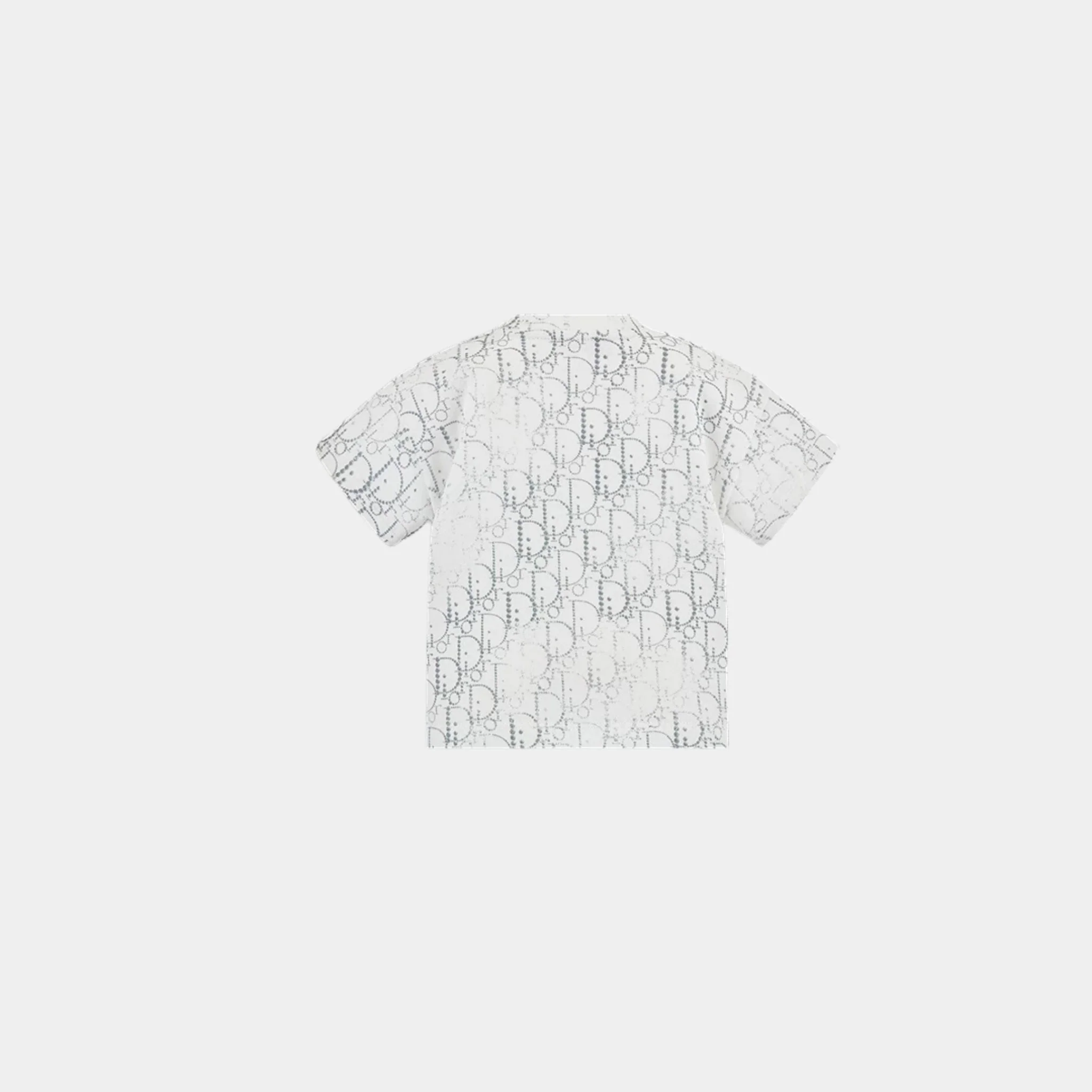 Baby T-Shirt in Ivory Cotton with Silver Oblique Pearl - Image 2