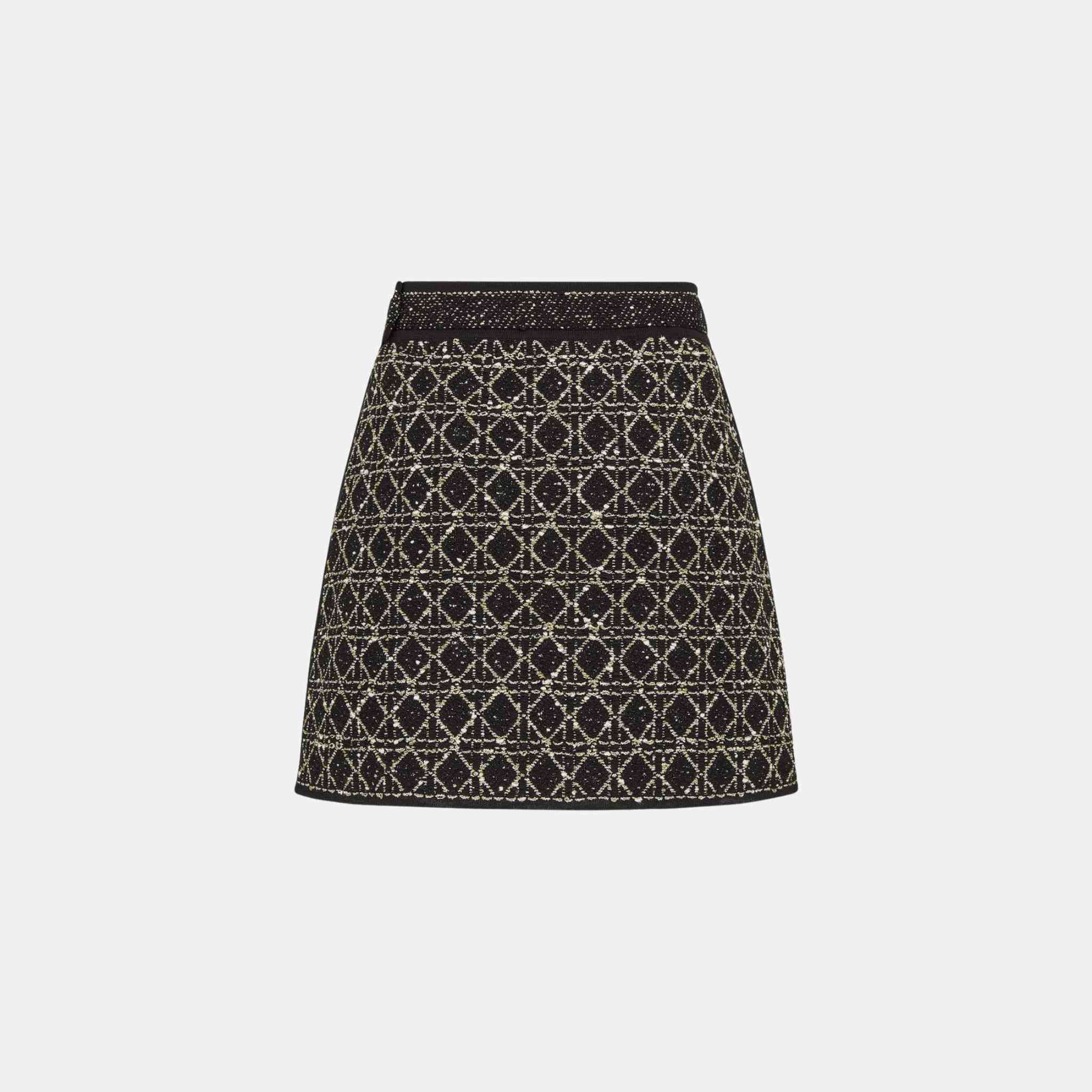 Cannage Miniskirt Blended Cotton And Silk Tweed - Image 2