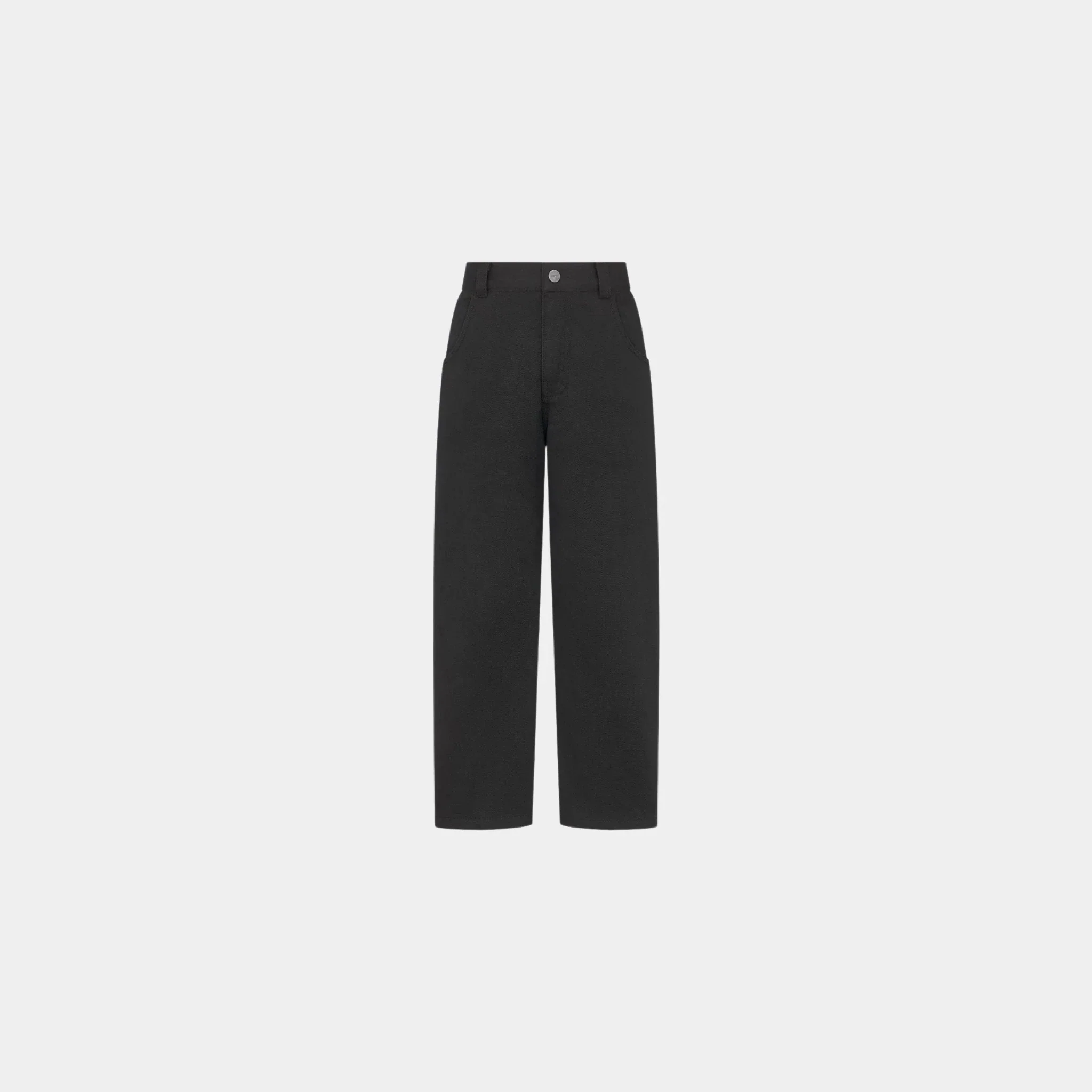 Childrens Pants Black Cotton Gabardine