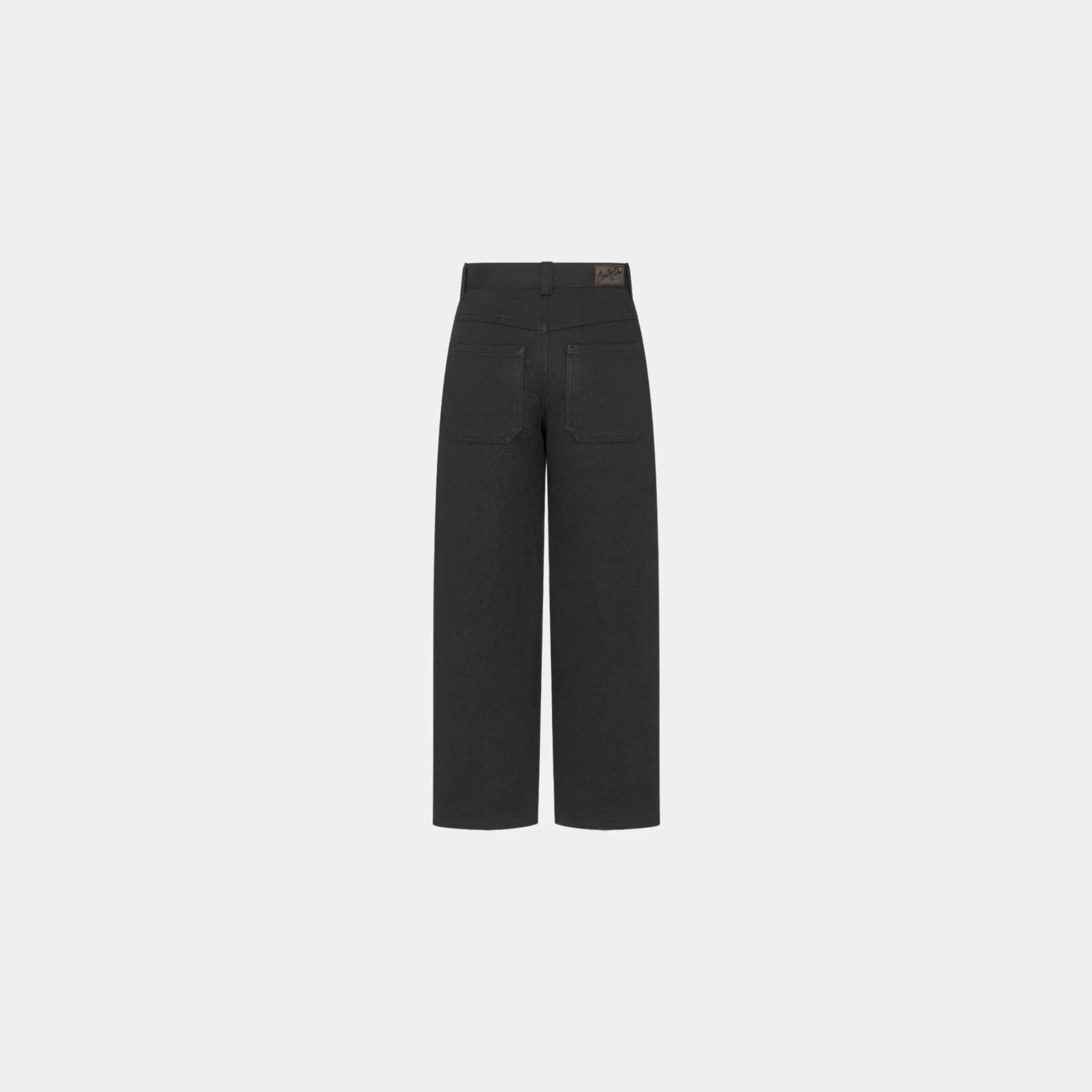 Childrens Pants Black Cotton Gabardine - Image 2