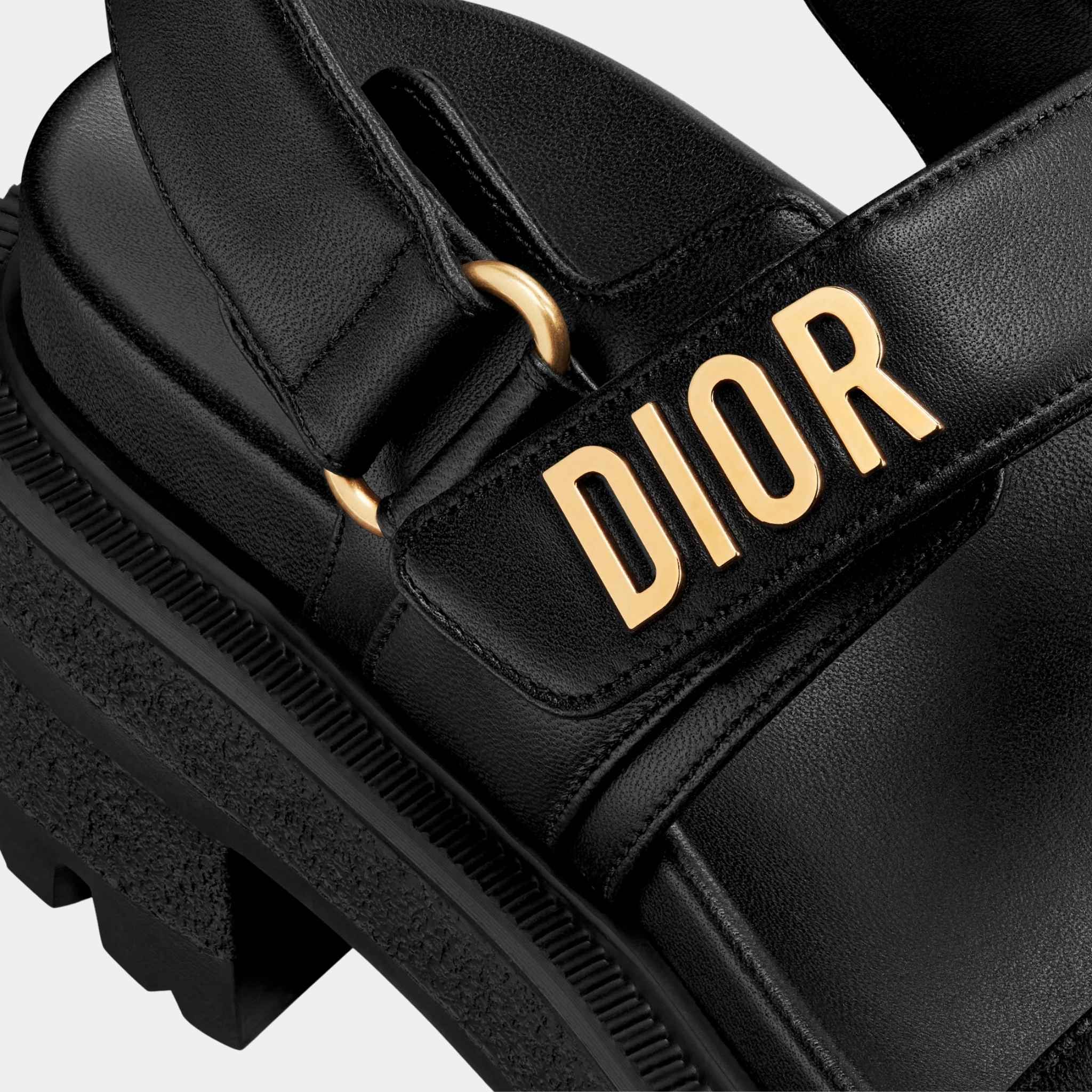 Dioract Platform Sandal Black Lambskin - Image 3