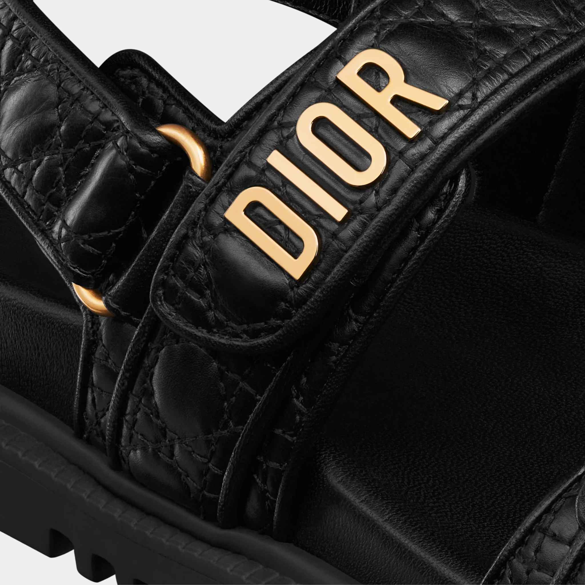 Dioract Sandal Black Quilted Cannage Calfskin - Image 3
