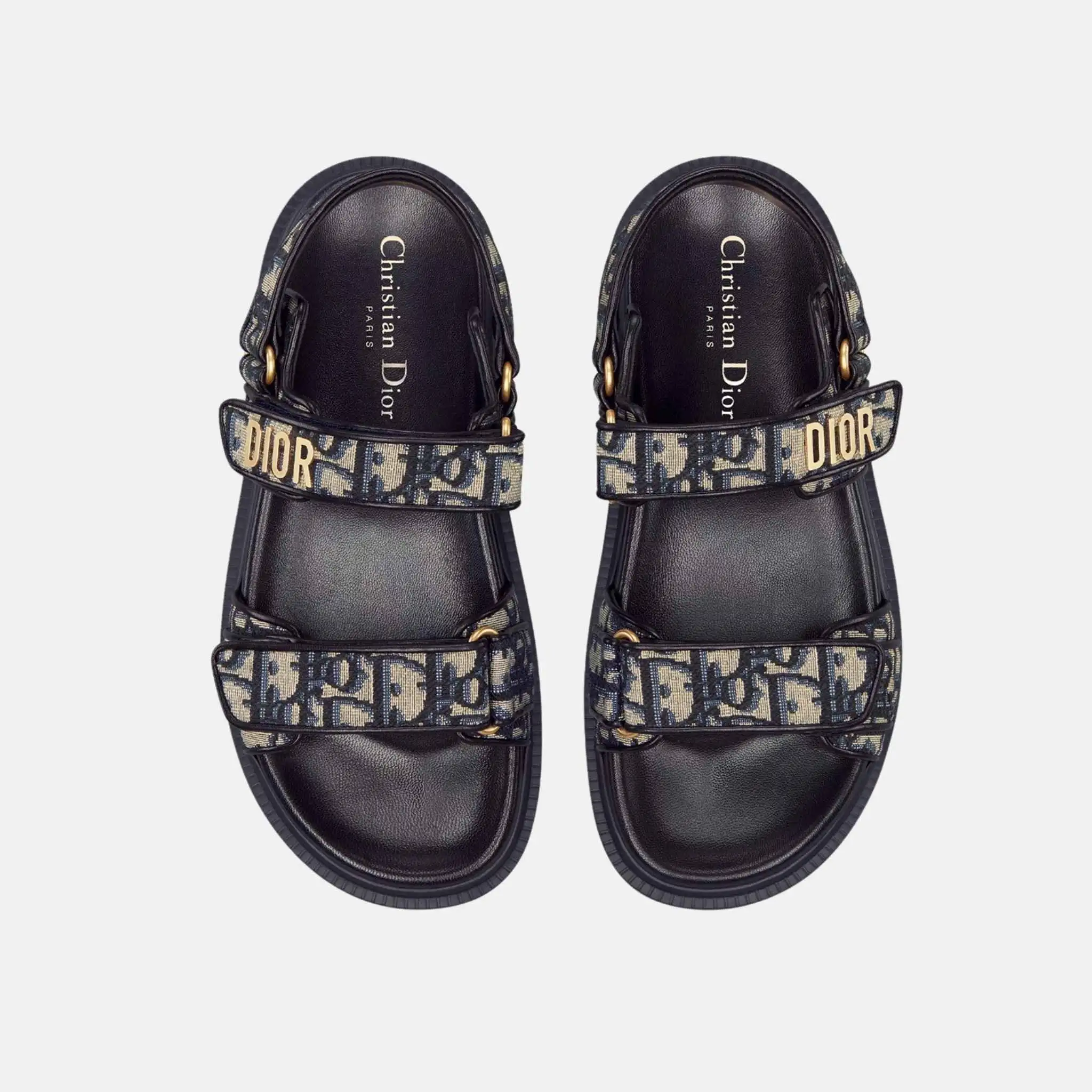 Dioract Sandal In Cotton Embroidered With Oblique Motif - Image 3