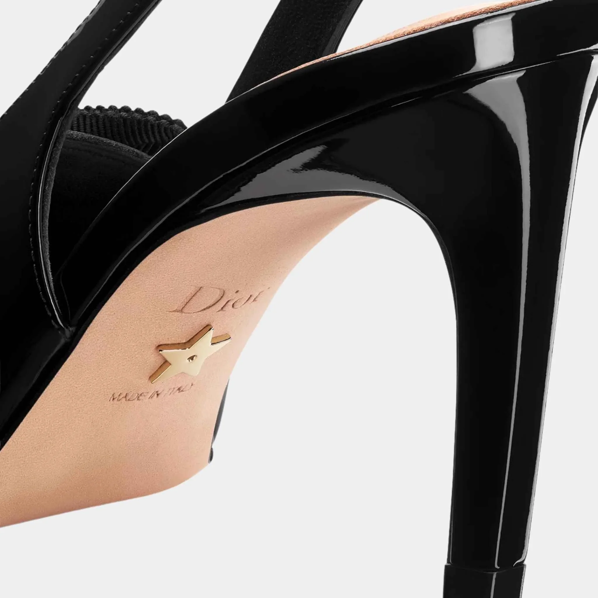 Diorissimo Slingback Pump Patent Calfskin and Grosgrain - Image 3