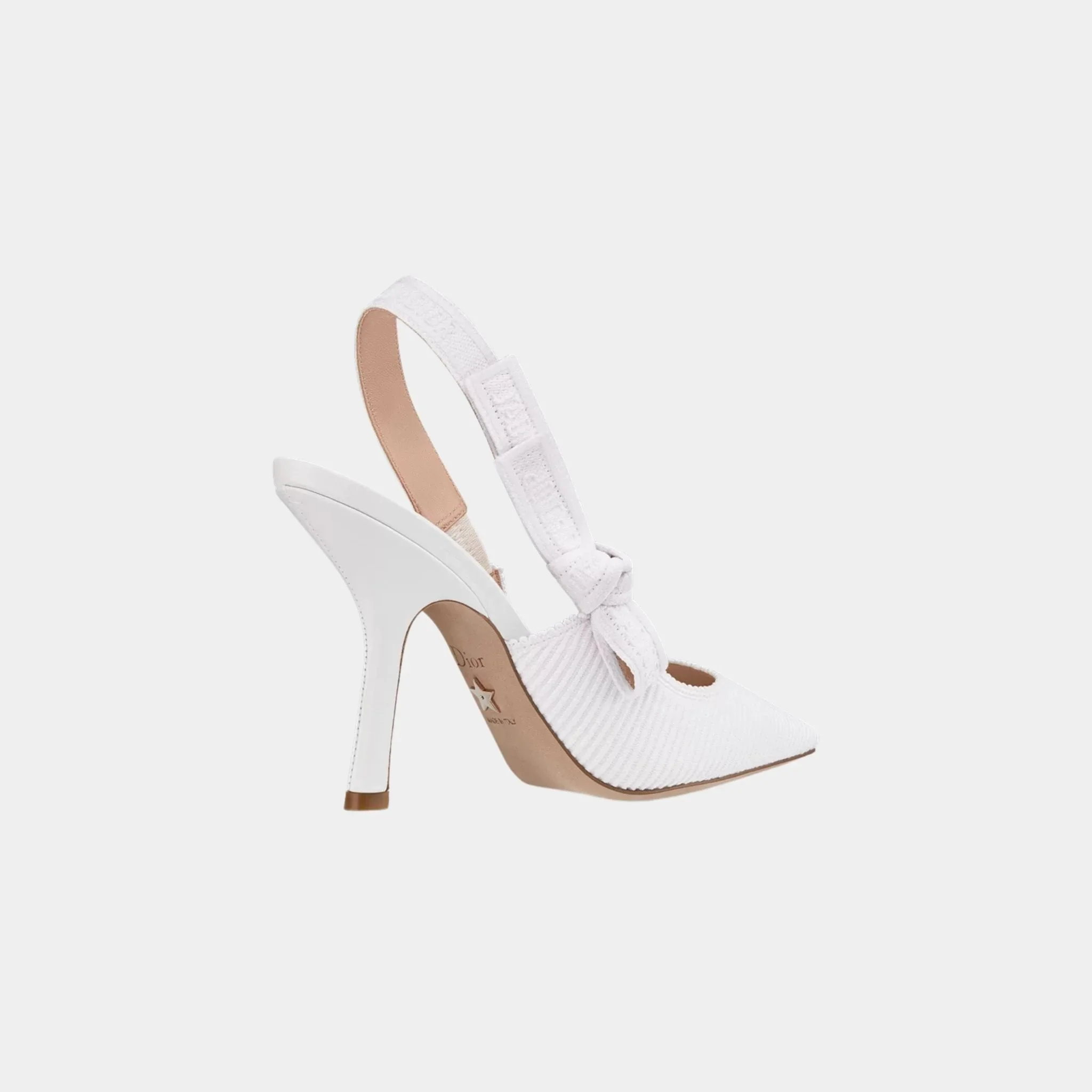 J Adior Slingback Pumps Embroidered Cotton - Image 3