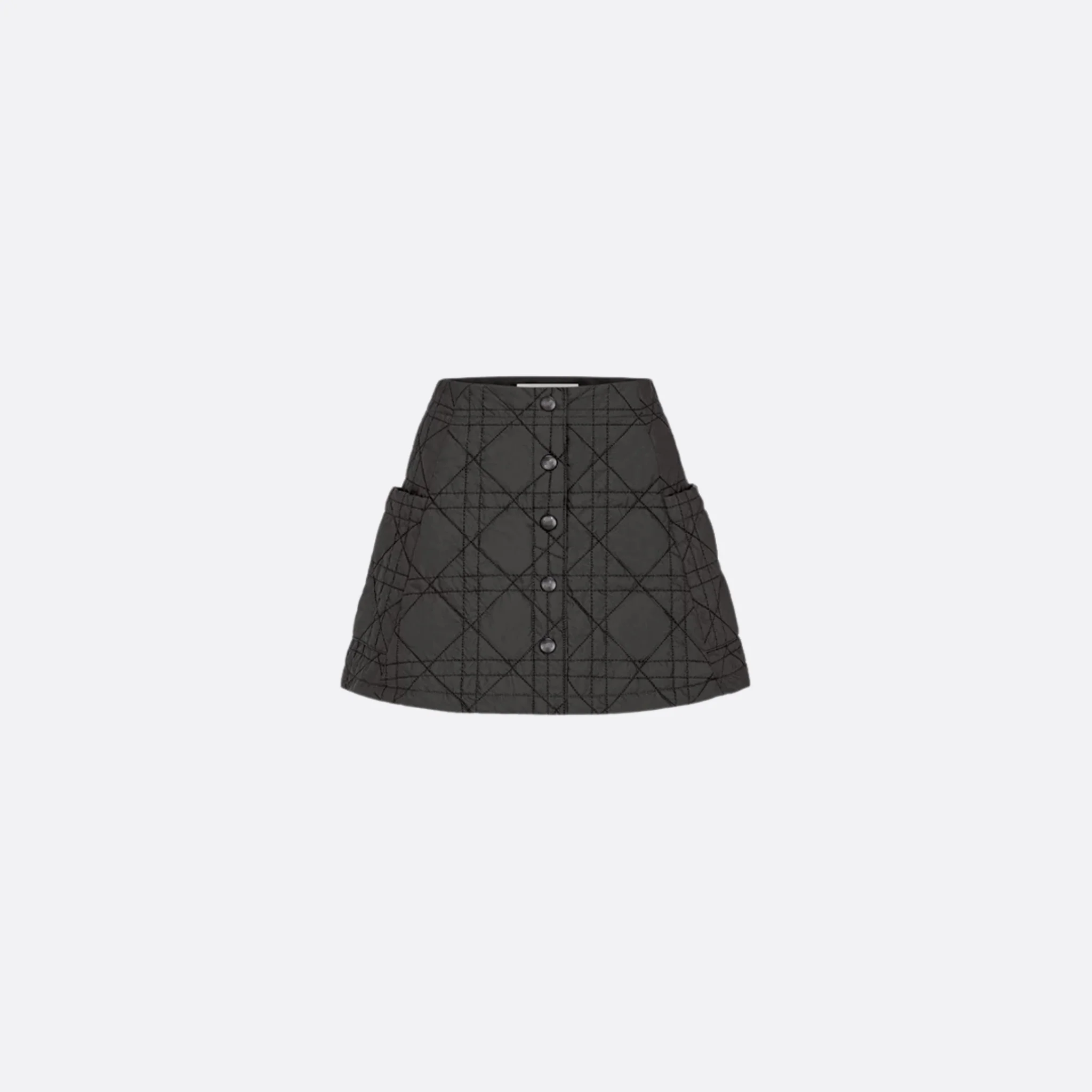 Kids A Line Skirt Black Cannage Embroidered Technical Fabric