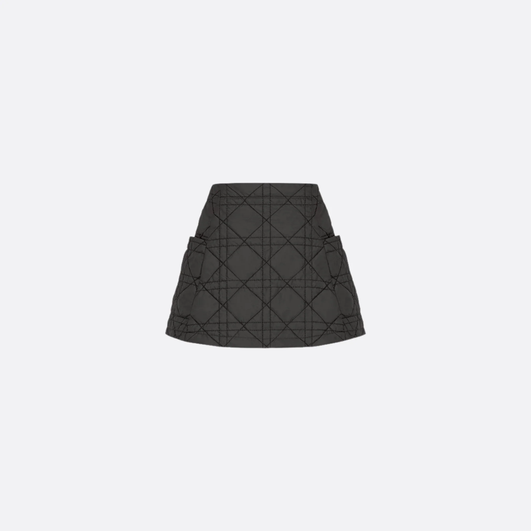 Kids A Line Skirt Black Cannage Embroidered Technical Fabric - Image 2