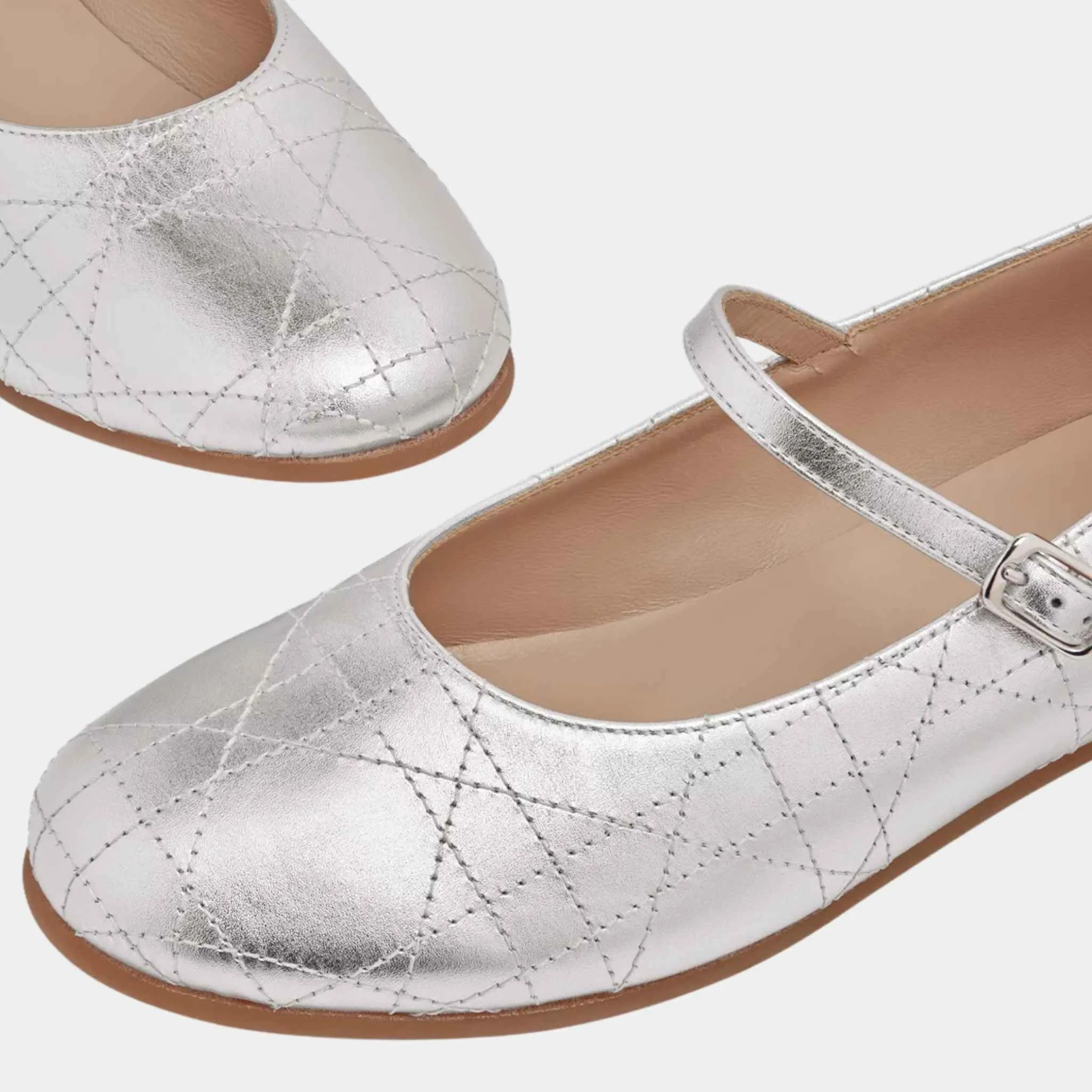 Kids Ballet Flat Cannage Calfskin - Image 6