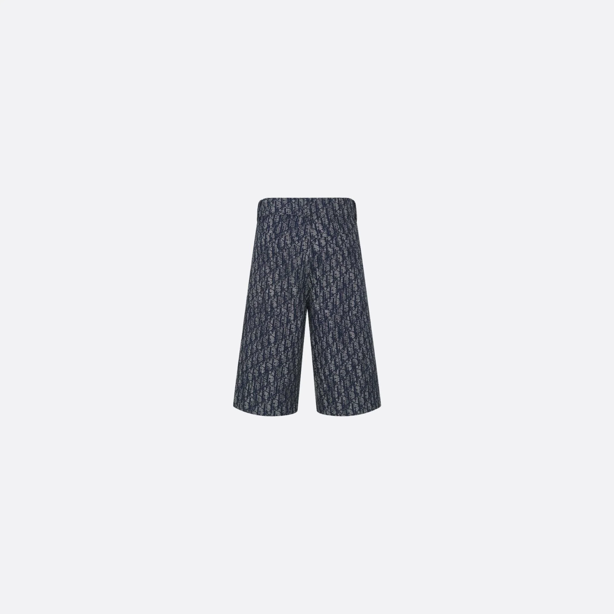 Kids Bermuda Shorts Blue Oblique Cotton Gabardine Jacquard - Image 2