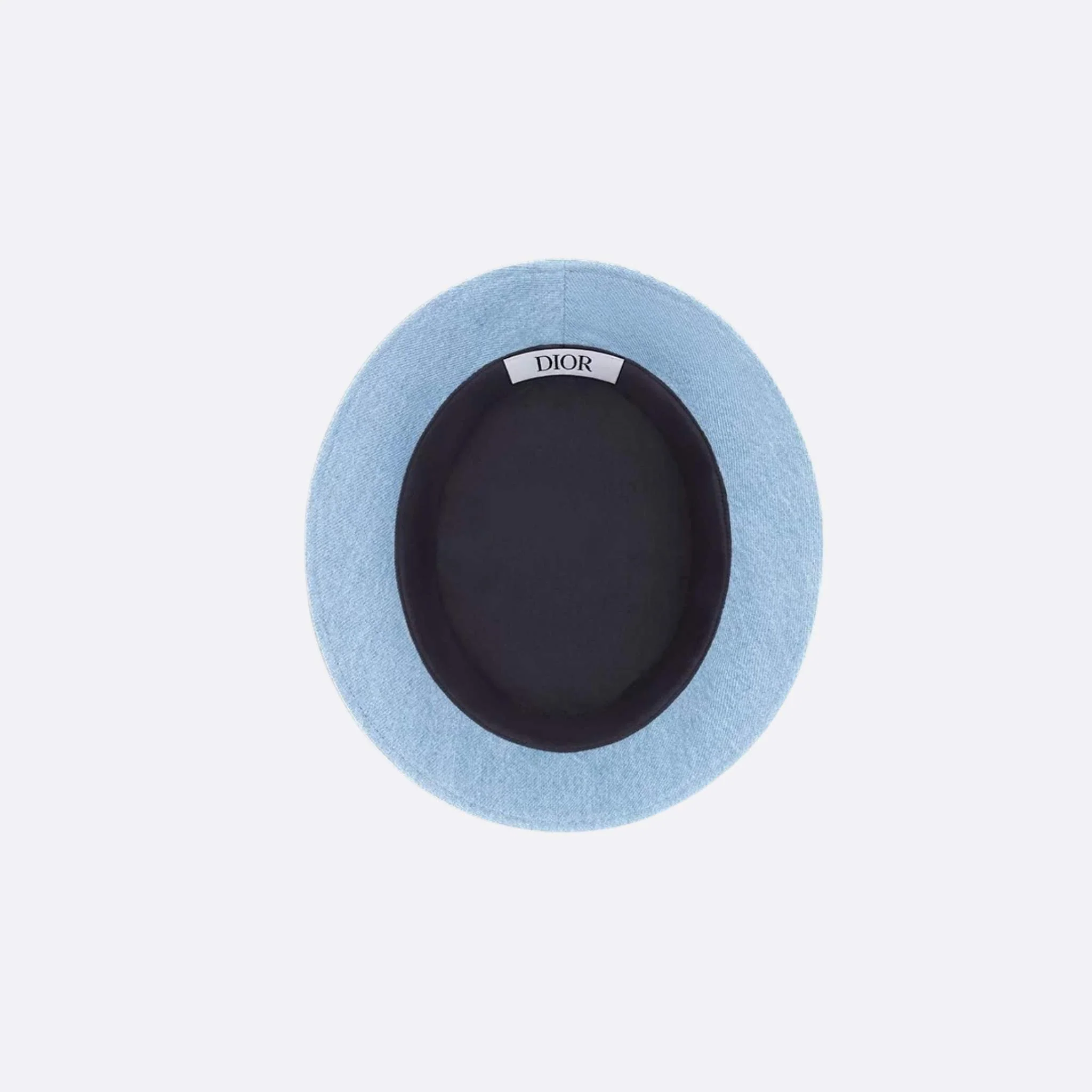 Kids Bucket Hat Blue Cotton Denim - Image 3