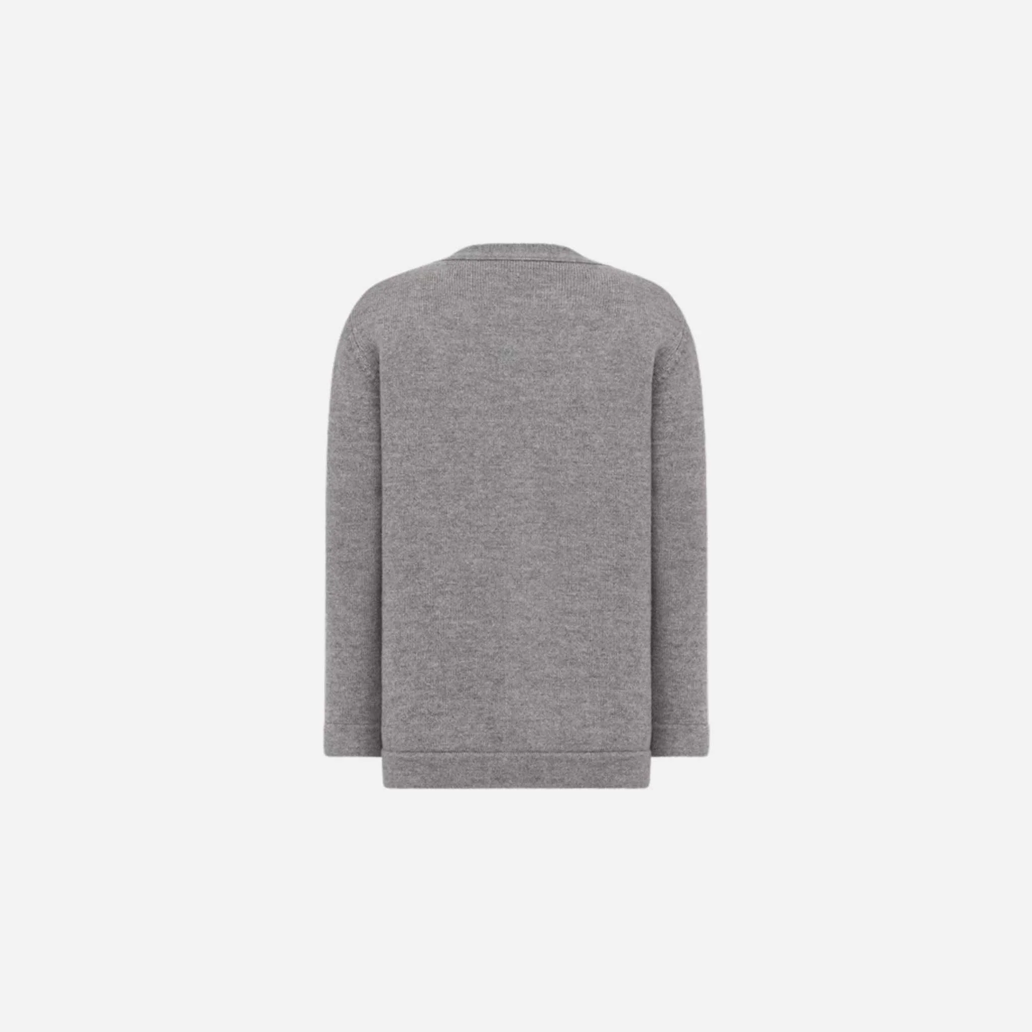 Kids Christian Dior Couture Cardigan Heathered Gray Wool Cashmere - Image 2