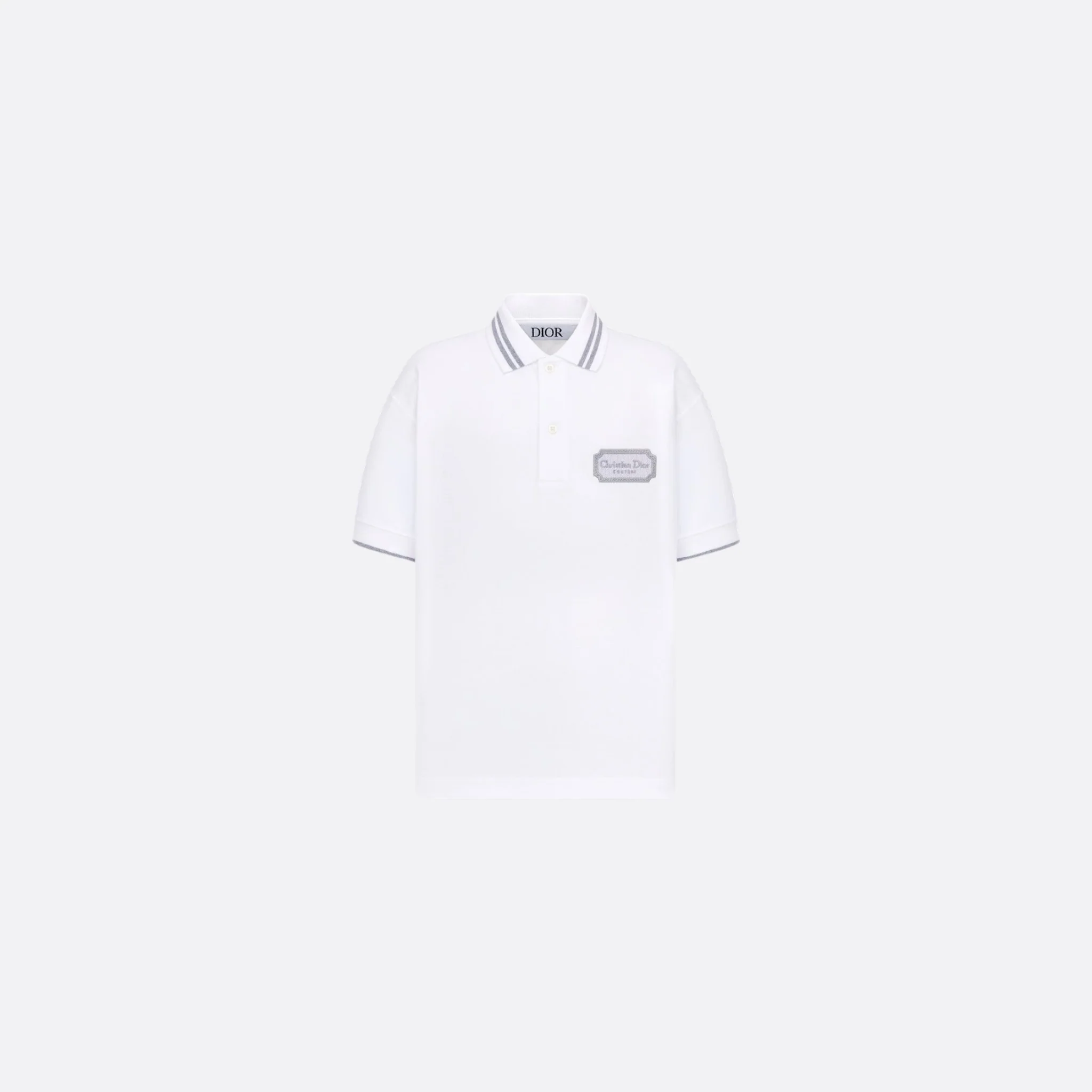 Kids Christian Dior Couture Polo Shirt White Cotton Pique
