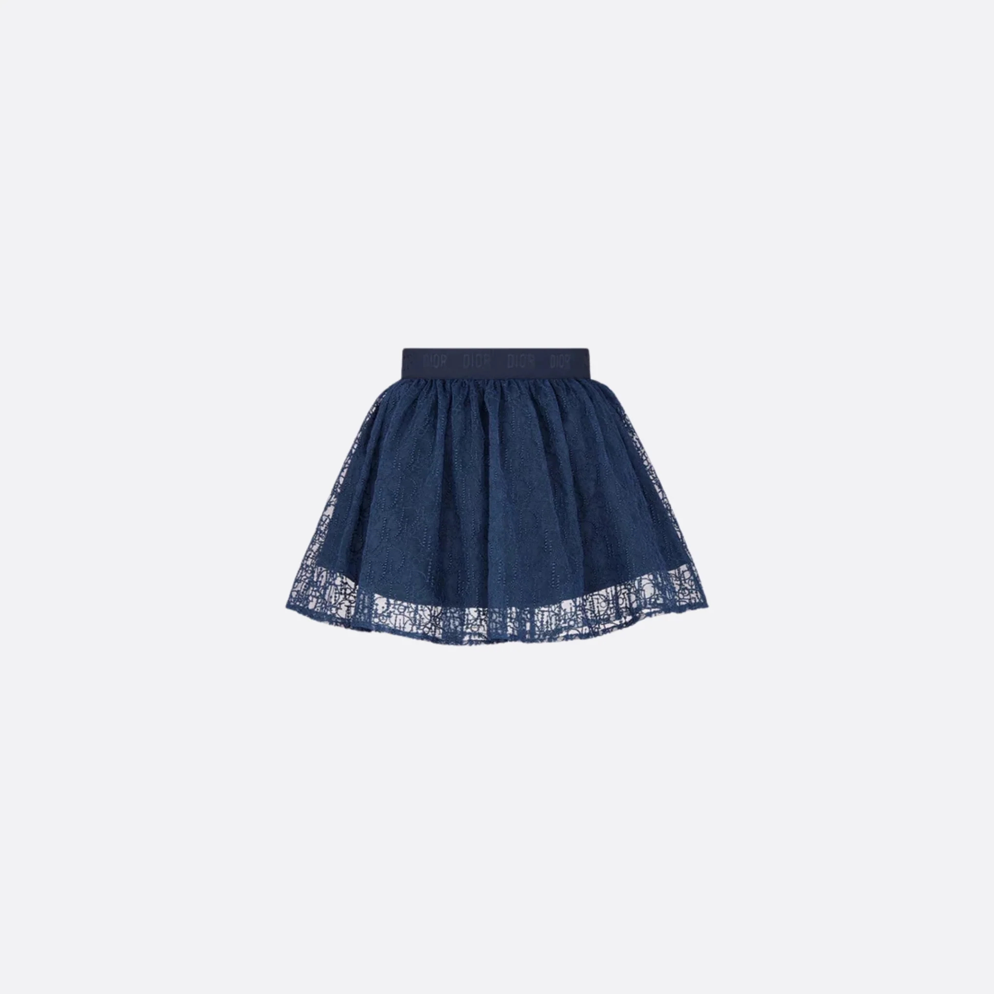 Kids Skirt Embroidered Tulle with Dior Oblique Pearls Motif
