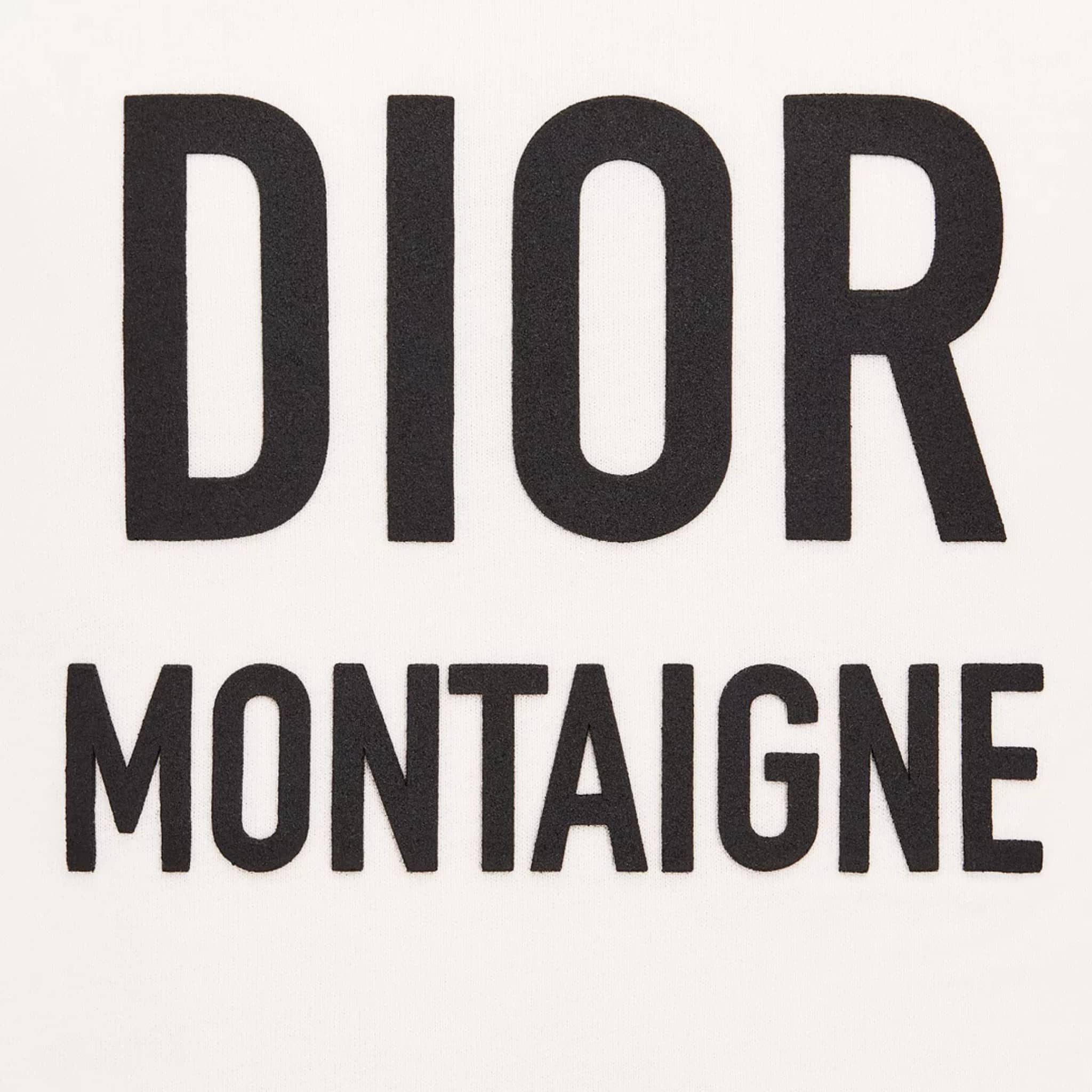 Kids T Shirt Ivory Cotton Jersey Black Dior Montaigne Print - Image 2