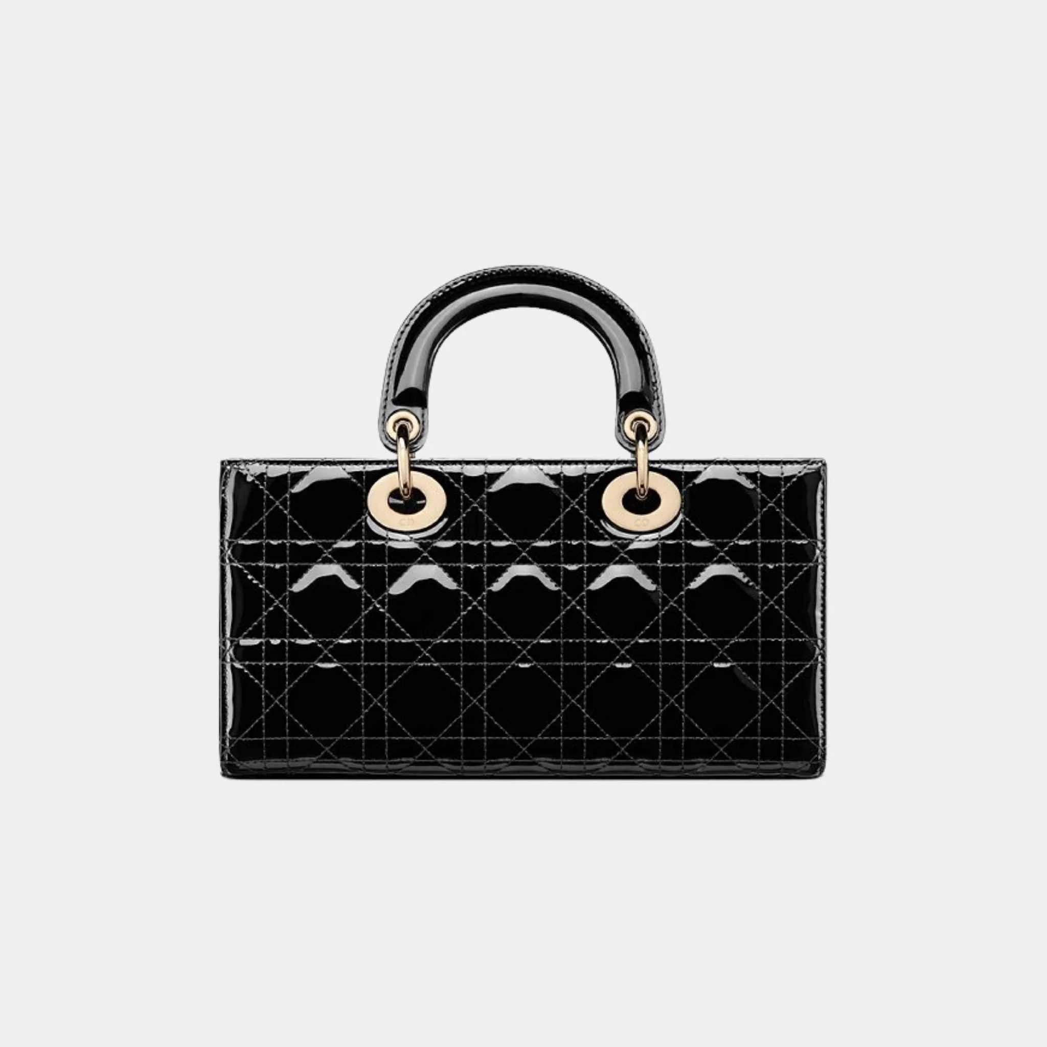 Medium Lady D-Joy Bag Patent Cannage Calfskin - Image 3