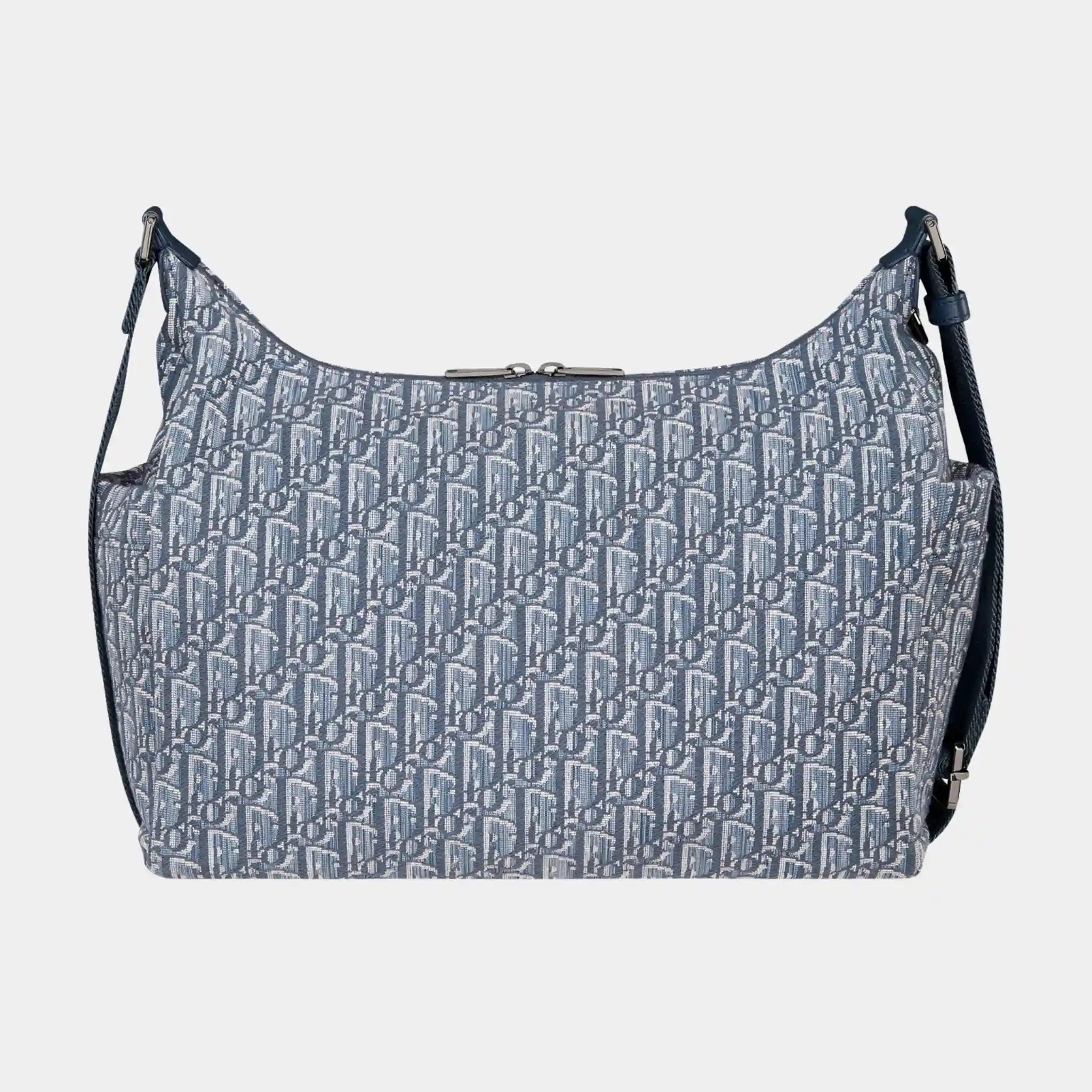 Medium Rider Soft Hobo Bag in Oblique and Grained Calfskin - Image 4